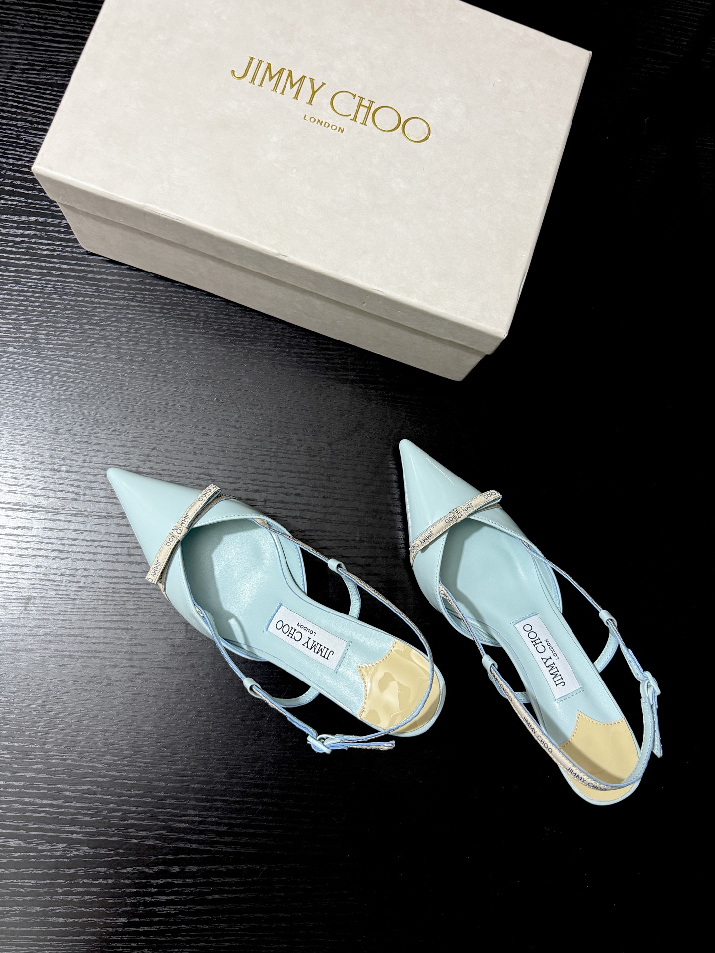 JIMMY CHOO JC 尖头 细跟 女士休闲鞋 高跟鞋 漆皮 女款 6.5CM 浅壁绿B5 CAMILA65JGW