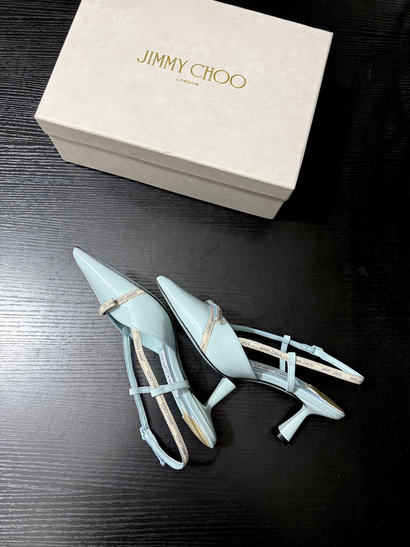 JIMMY CHOO JC 尖头 细跟 女士休闲鞋 高跟鞋 漆皮 女款 6.5CM 浅壁绿B5 CAMILA65JGW