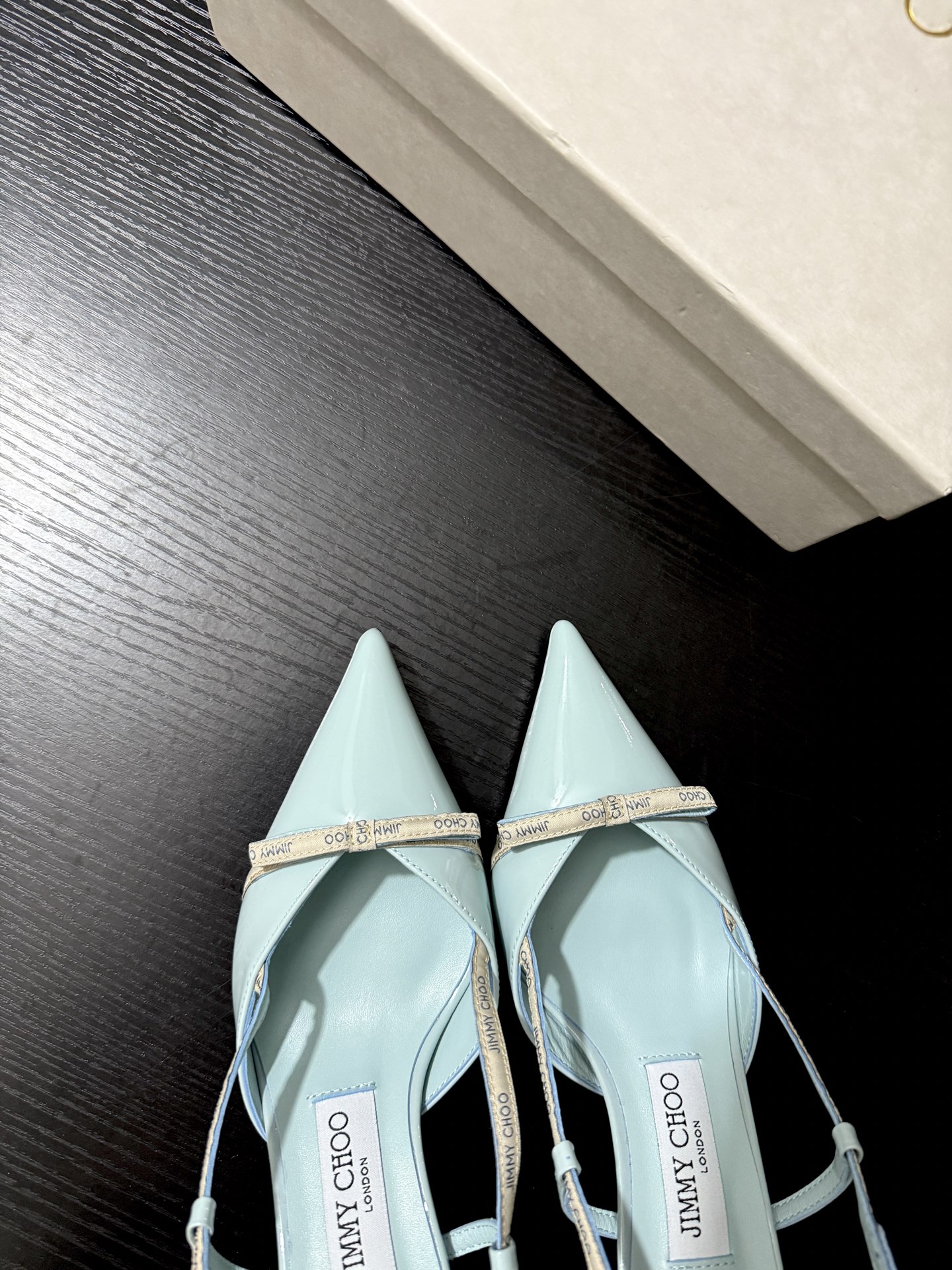 JIMMY CHOO JC 尖头 细跟 女士休闲鞋 高跟鞋 漆皮 女款 6.5CM 浅壁绿B5 CAMILA65JGW