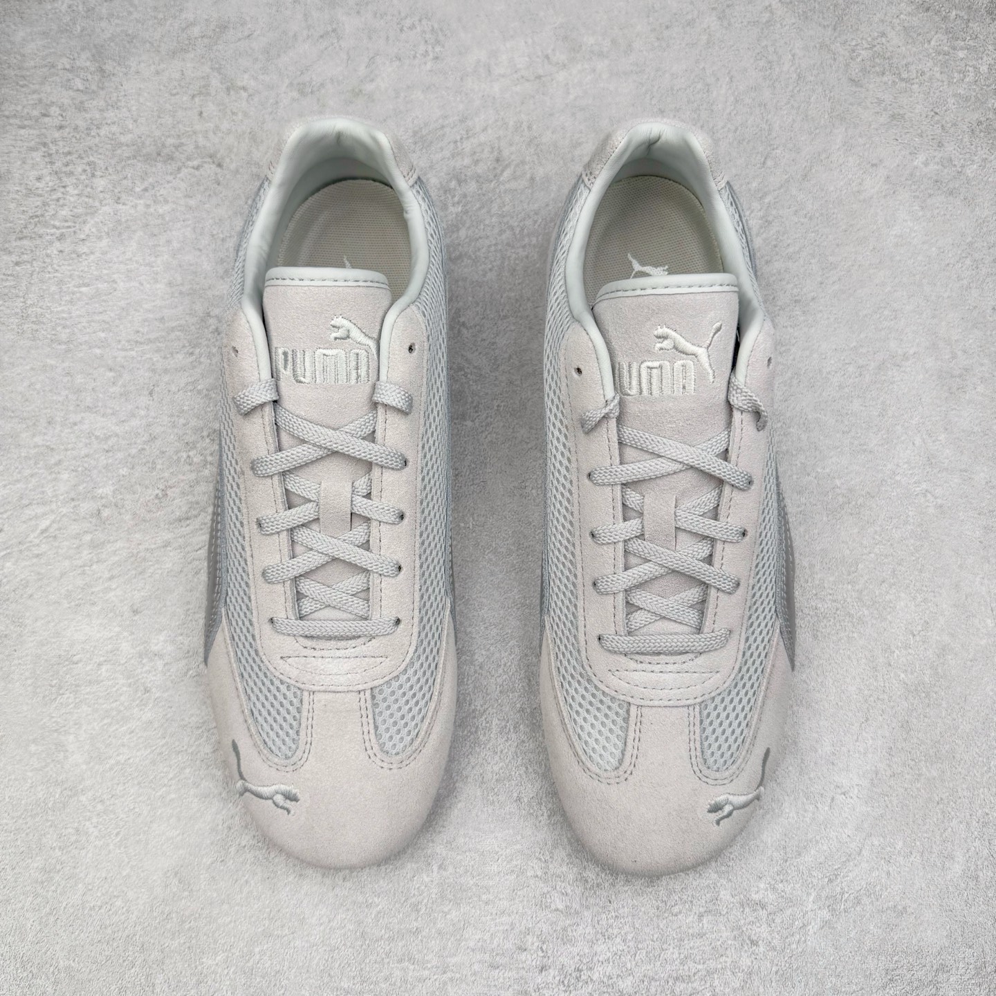 PUMA Speedcat  圆头系带 二层绒面皮防滑耐磨 低筒 舒适时尚 赛车 跑步鞋 休闲鞋 波鞋 灰色 403902-02