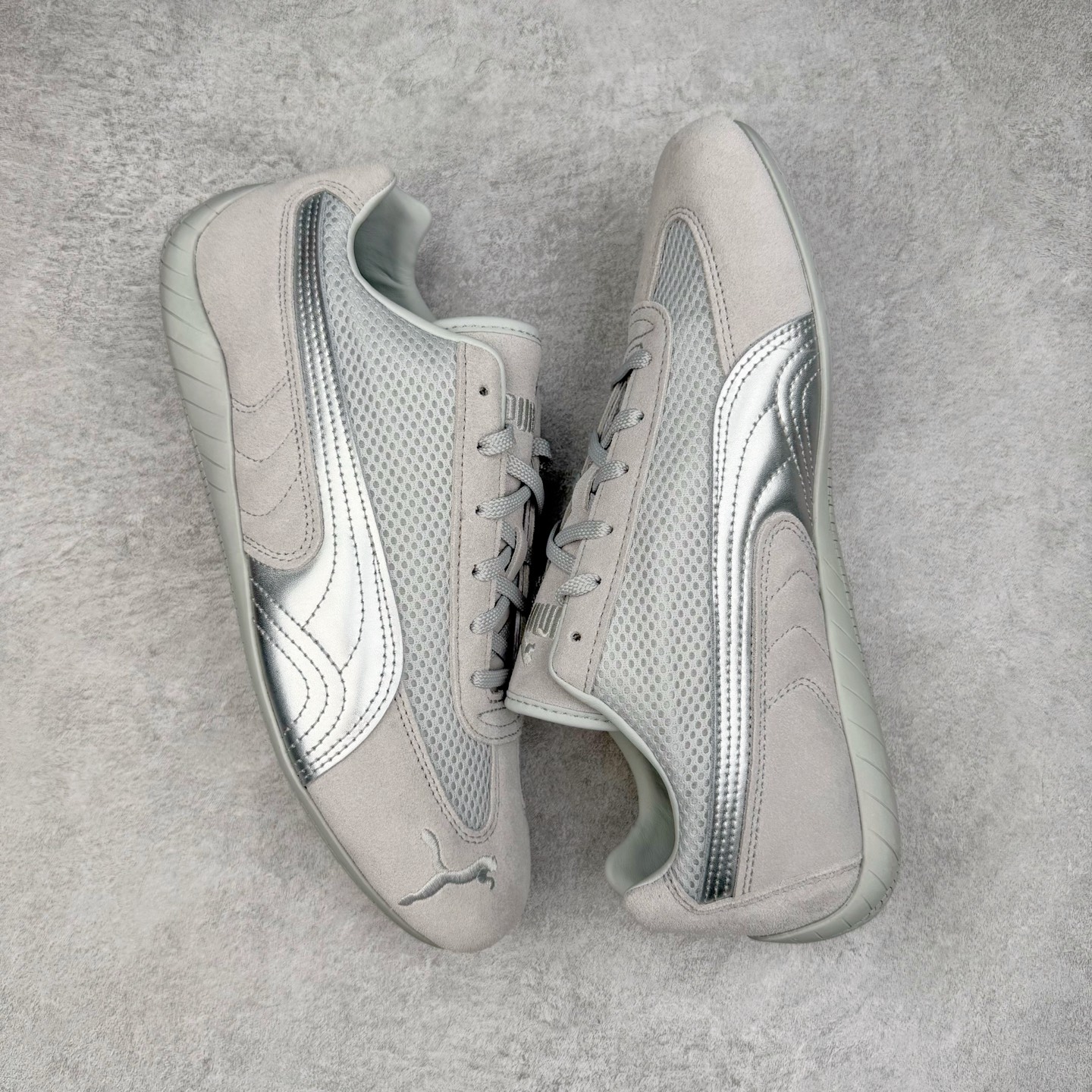 PUMA Speedcat  圆头系带 二层绒面皮防滑耐磨 低筒 舒适时尚 赛车 跑步鞋 休闲鞋 波鞋 灰色 403902-02