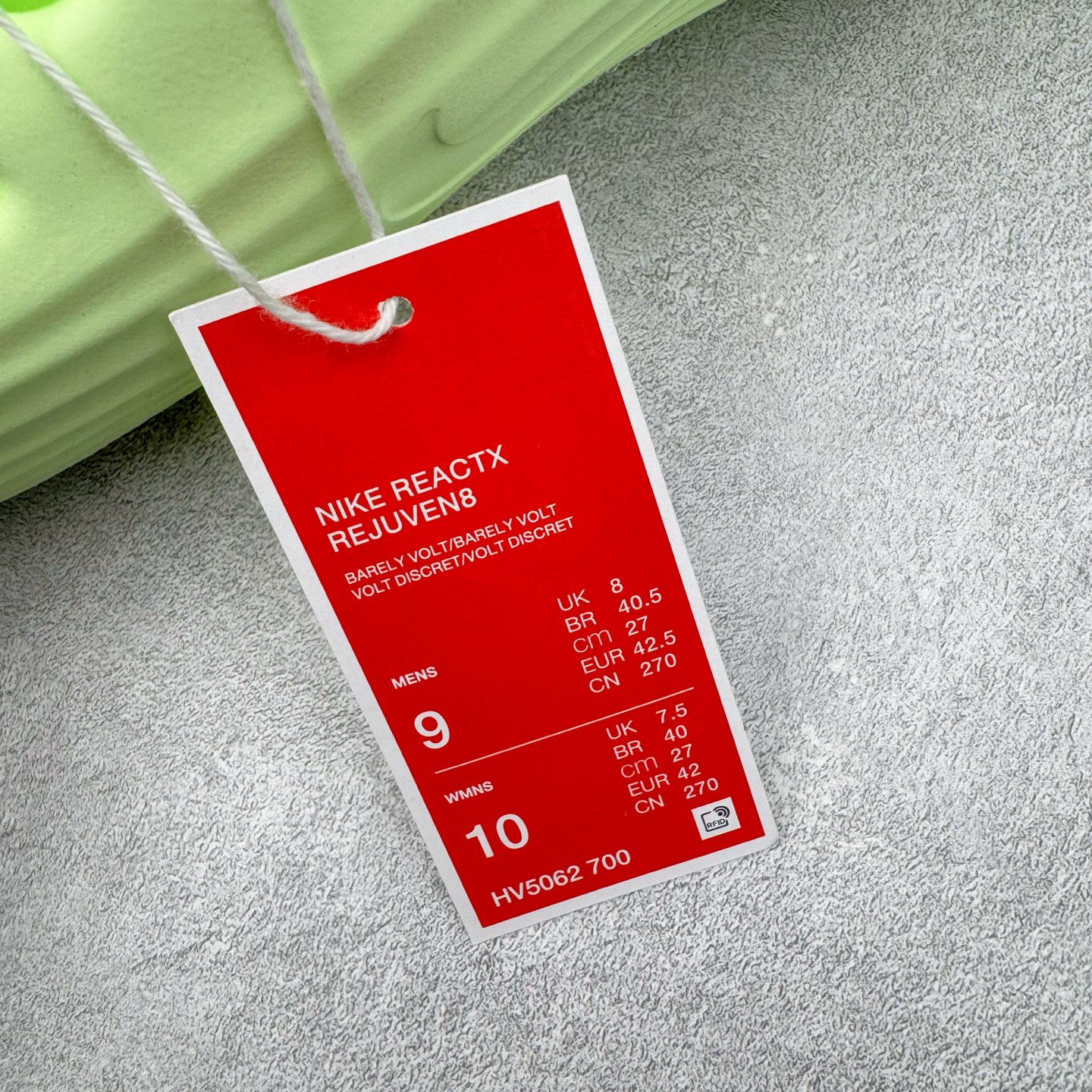 正确复合底 Nike Reactx Rejuven8 洞洞鞋 简约舒适  室外拖鞋 男女同款 绿色 HV5062-700