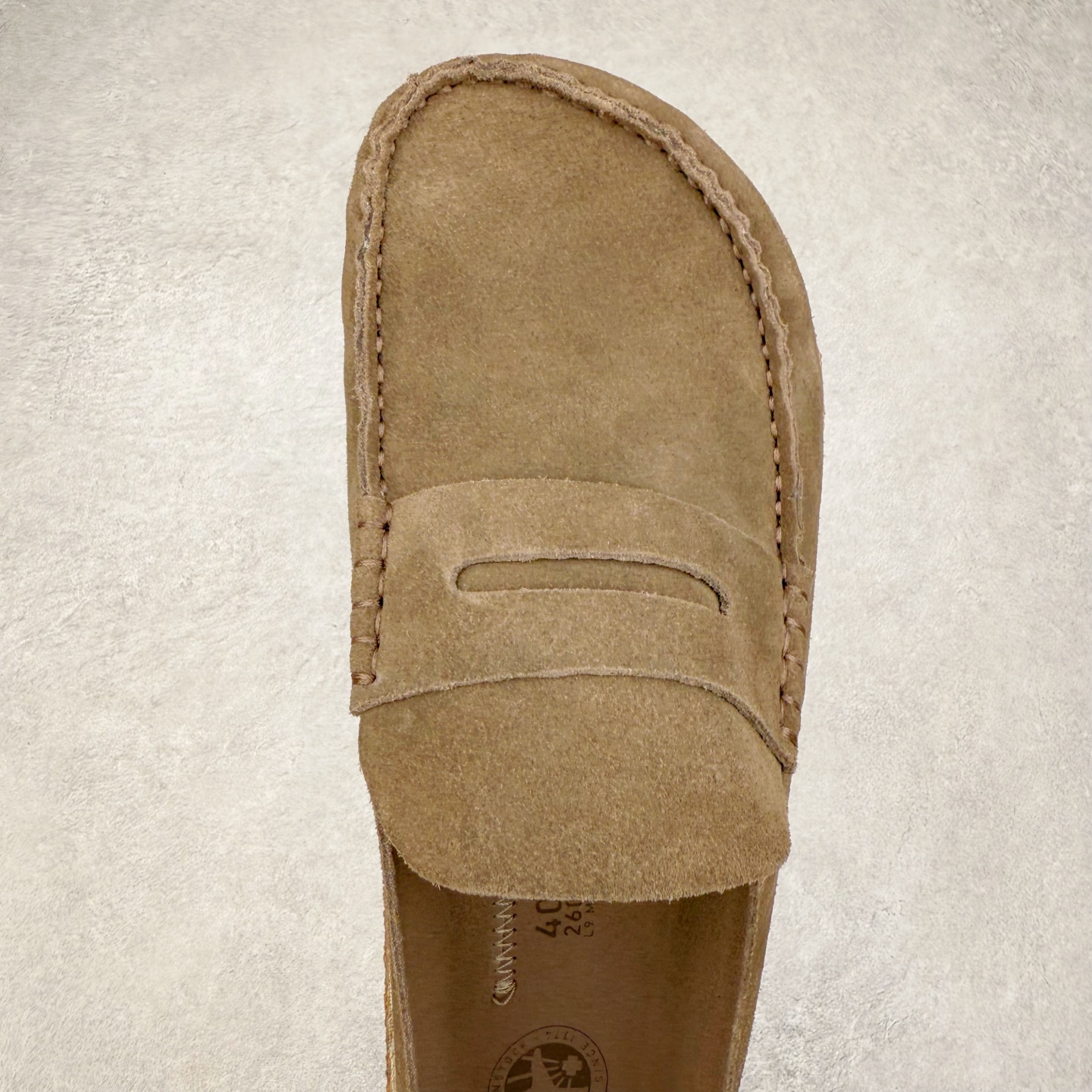 Birkenstock Naples 勃肯 绒面 舒适圆头百搭增高厚底 包头拖鞋 男女同款 灰褐色 1025017