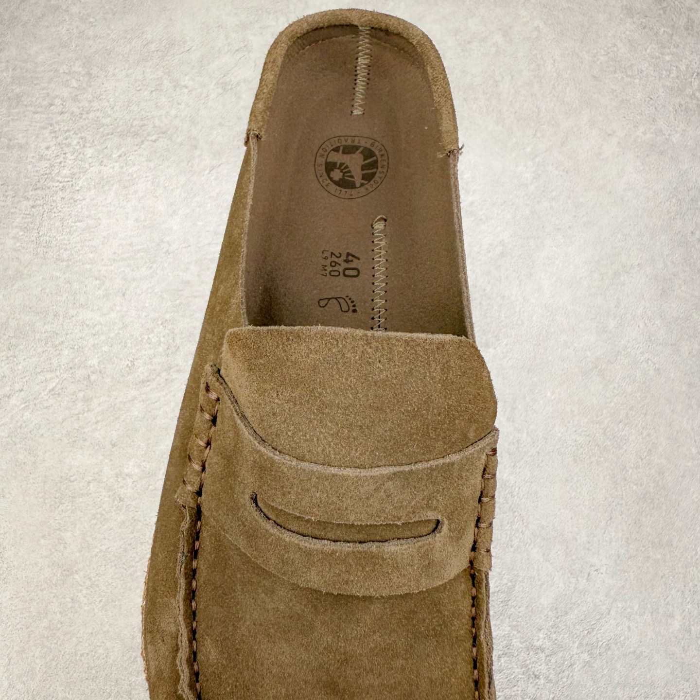  Birkenstock Naples 勃肯 绒面 舒适圆头百搭增高厚底 包头拖鞋 男女同款 灰褐色 1025017