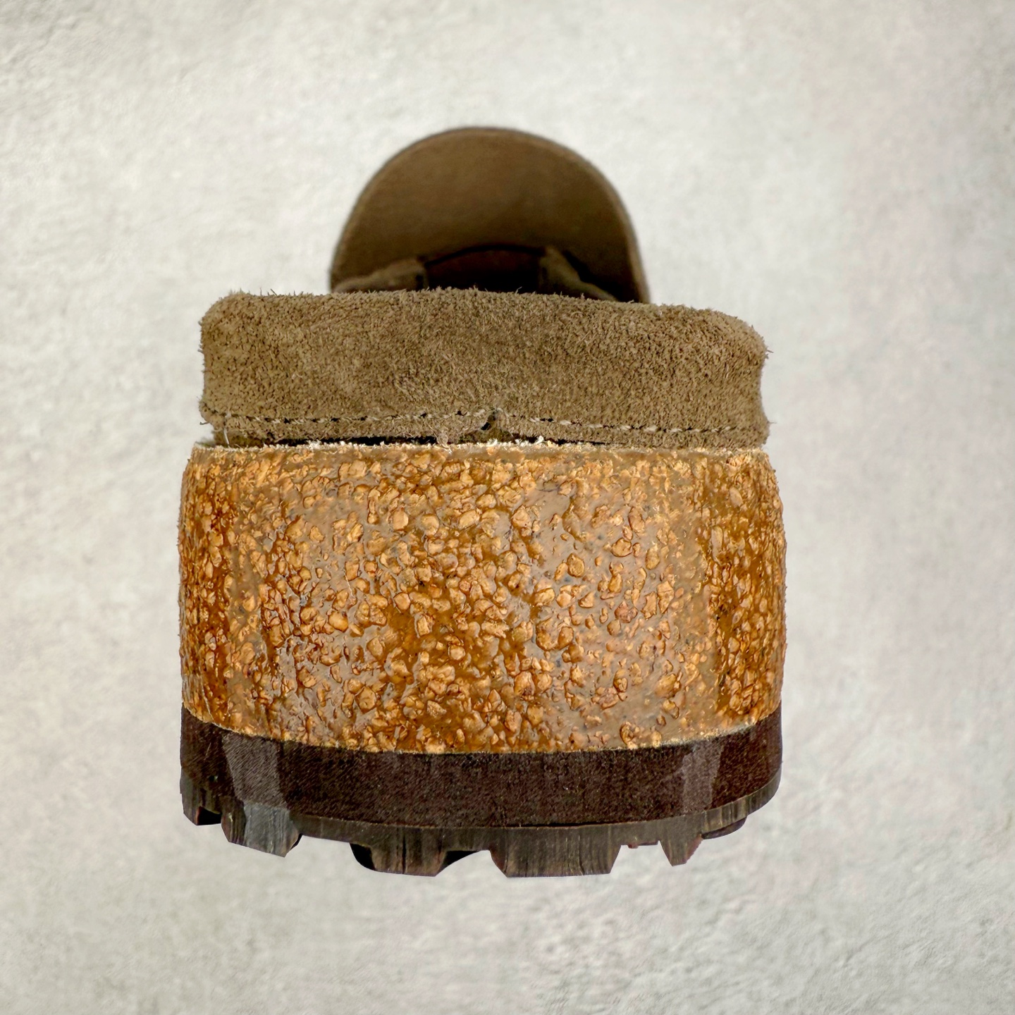  Birkenstock Naples 勃肯 绒面 舒适圆头百搭增高厚底 包头拖鞋 男女同款 灰褐色 1025017