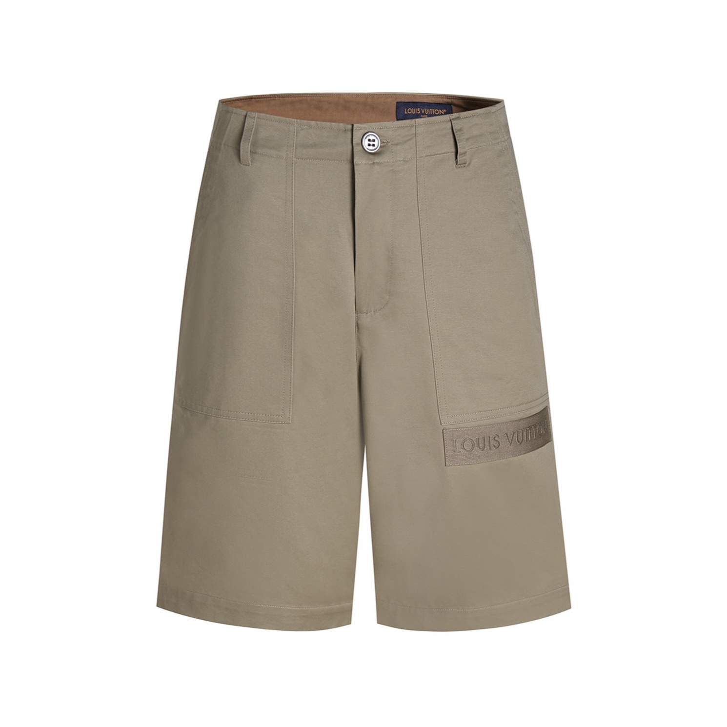 LOUIS VUITTON 路易威登 LV 贴标logo  短裤  休闲裤 裤子 五分裤 卡其A5 1AHDD7