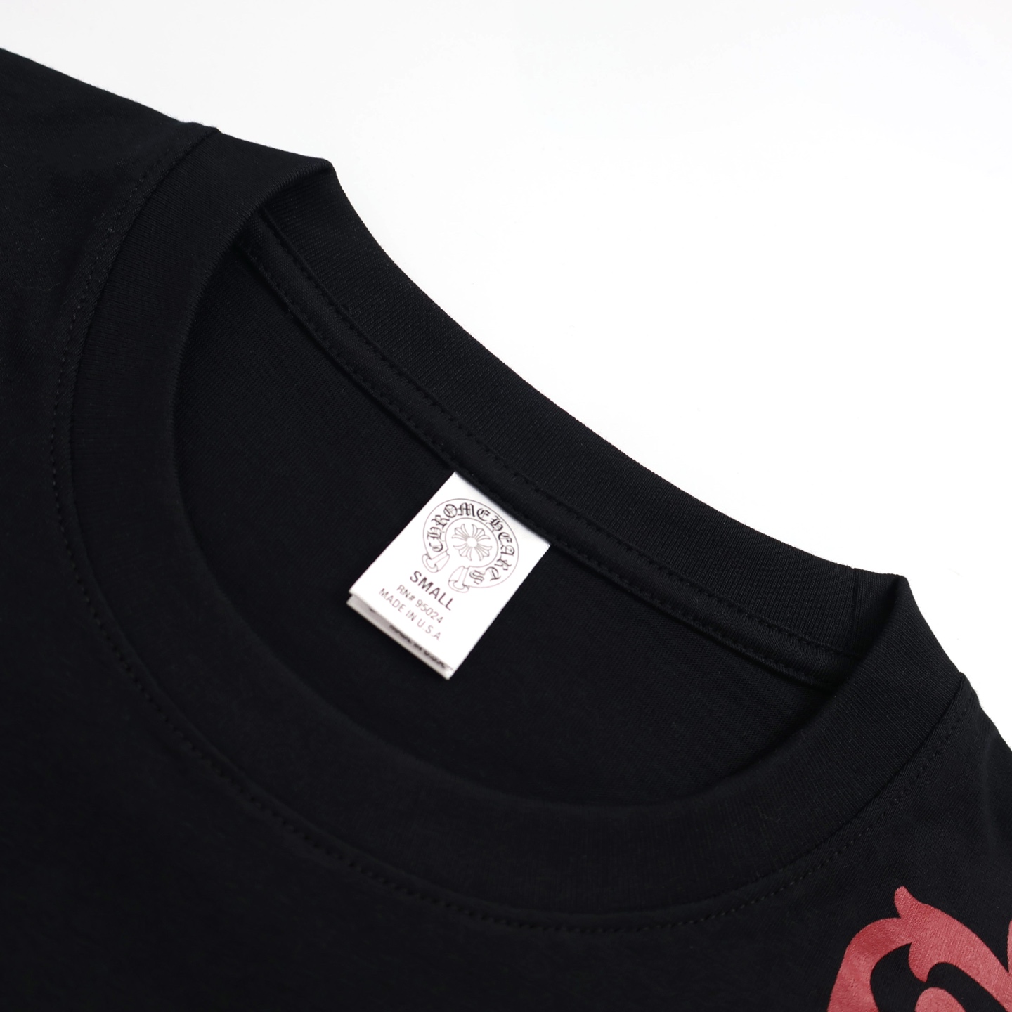 Chrome Hearts 克罗心 大宝剑   字母 印花 短袖 T恤 黑色 黑红A2