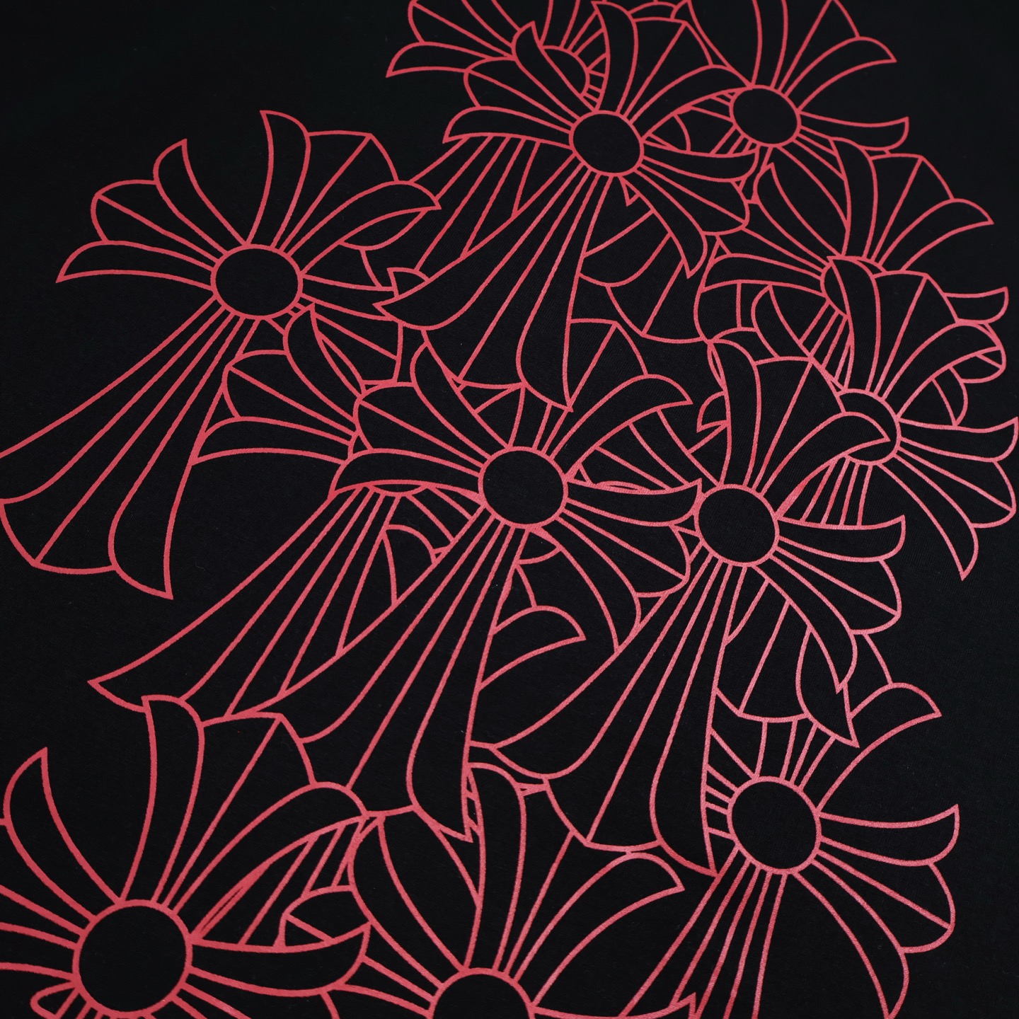 Chrome Hearts 克罗心 大宝剑   字母 印花 短袖 T恤 黑色 黑红A2