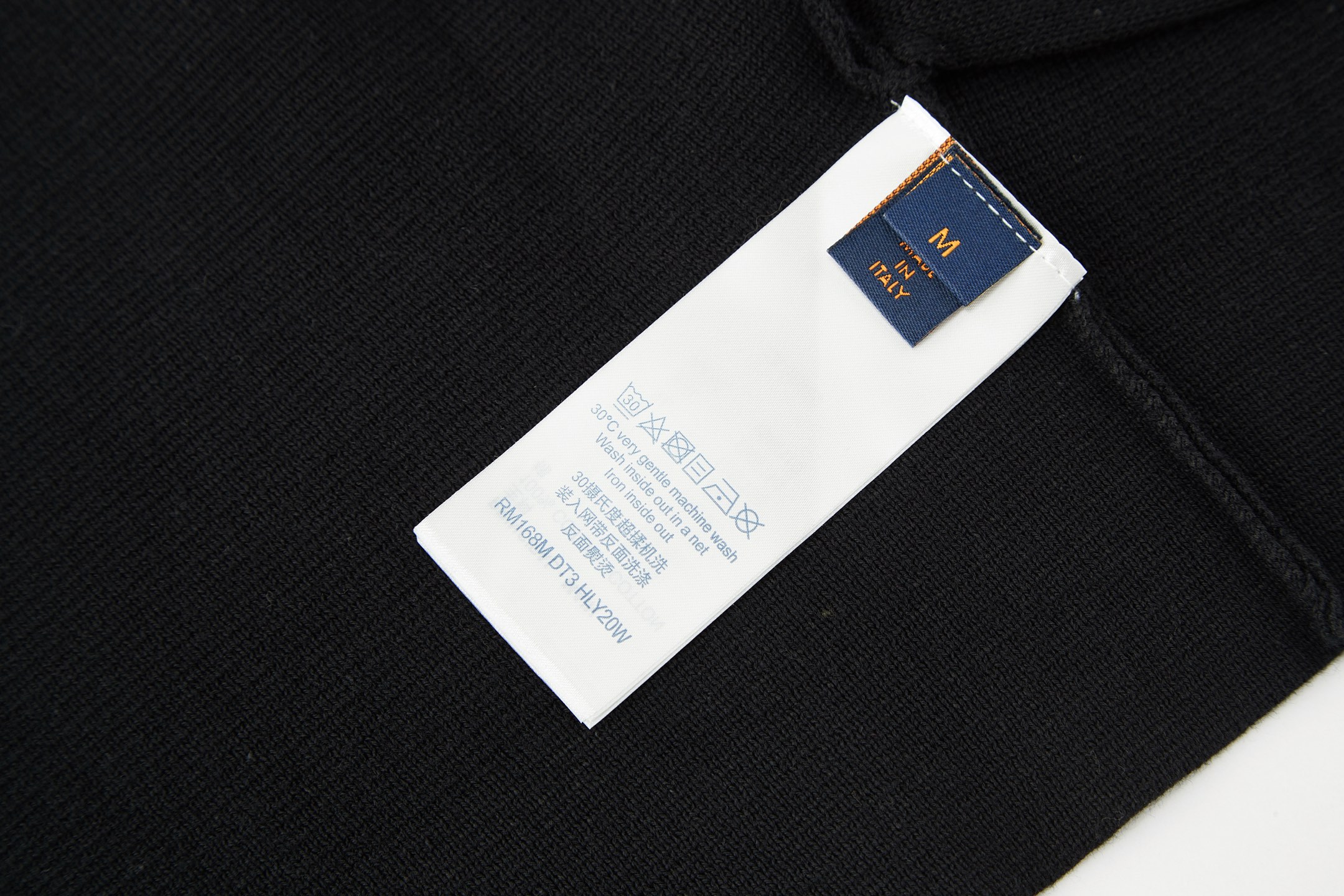 LOUIS VUITTON 路易威登  LV 彩领微标拉链针织  飞行外套 夹克 卫衣 长袖 黑色B5 1AHVN7