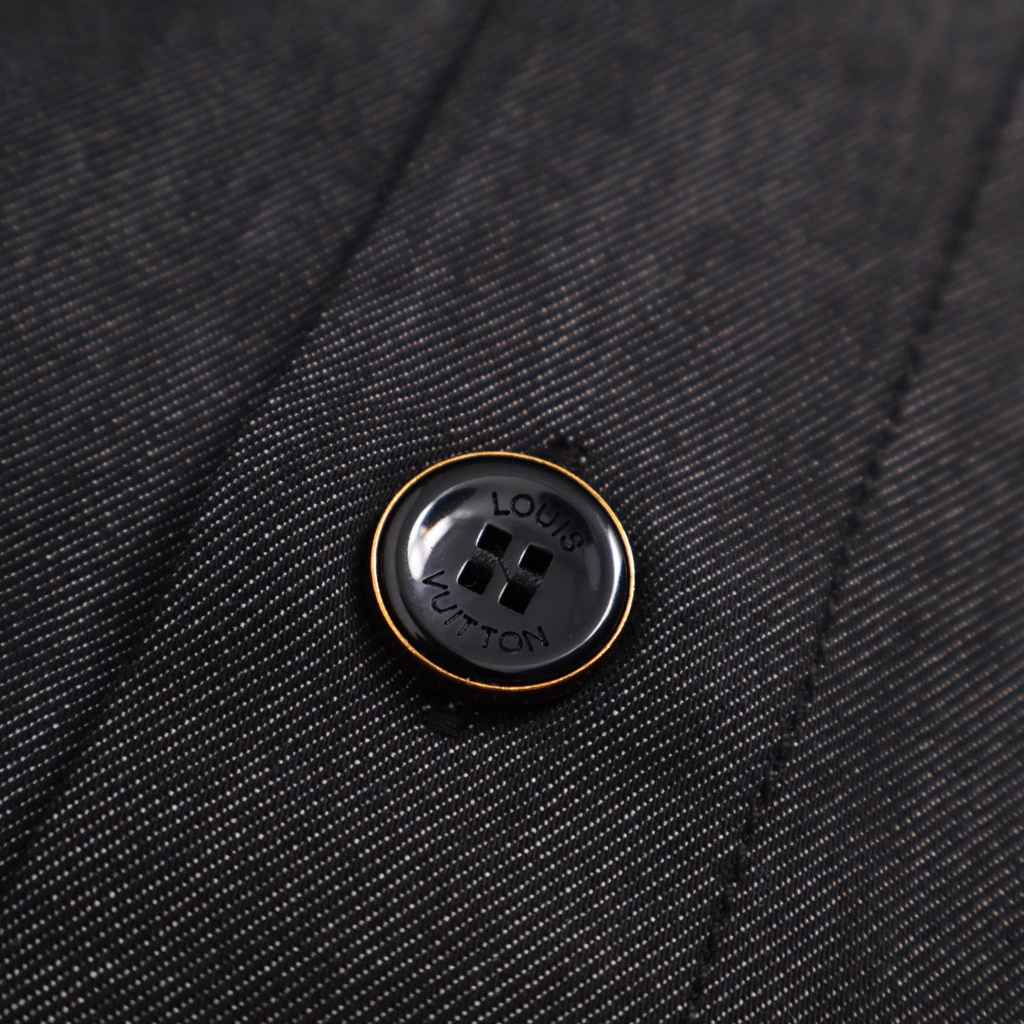 LOUIS VUITTON 路易威登 LV 拉菲草刺绣 T恤 短袖 黑色B2 1AHVW4