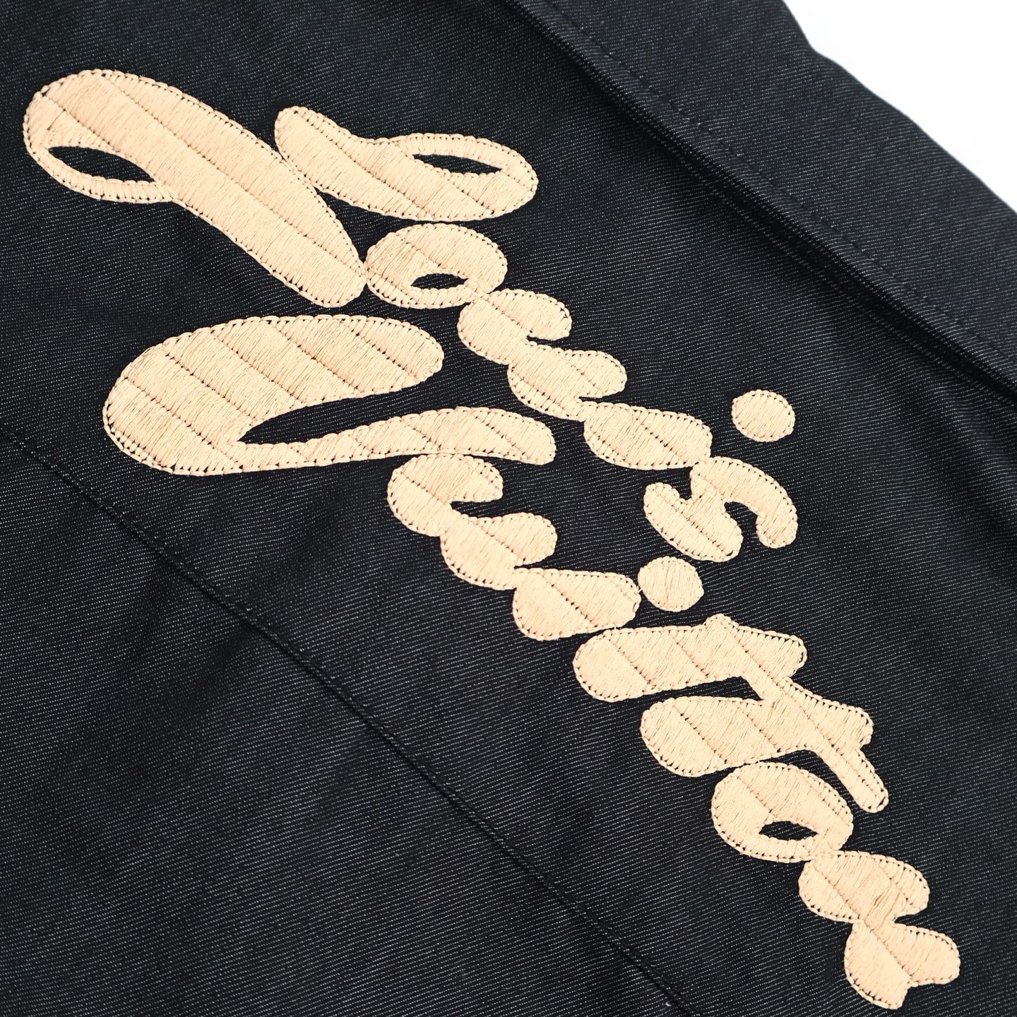 LOUIS VUITTON 路易威登 LV 拉菲草刺绣 T恤 短袖 黑色B2 1AHVW4