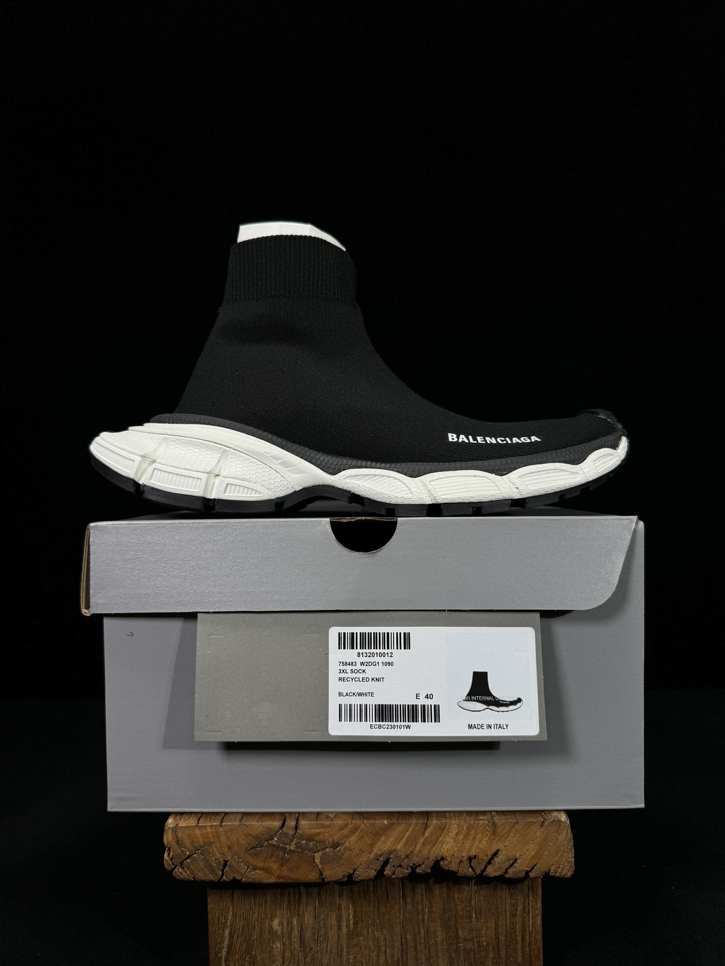 Balenciaga 巴黎世家 3XL 高筒 袜子鞋 运动鞋 休闲鞋 黑色  