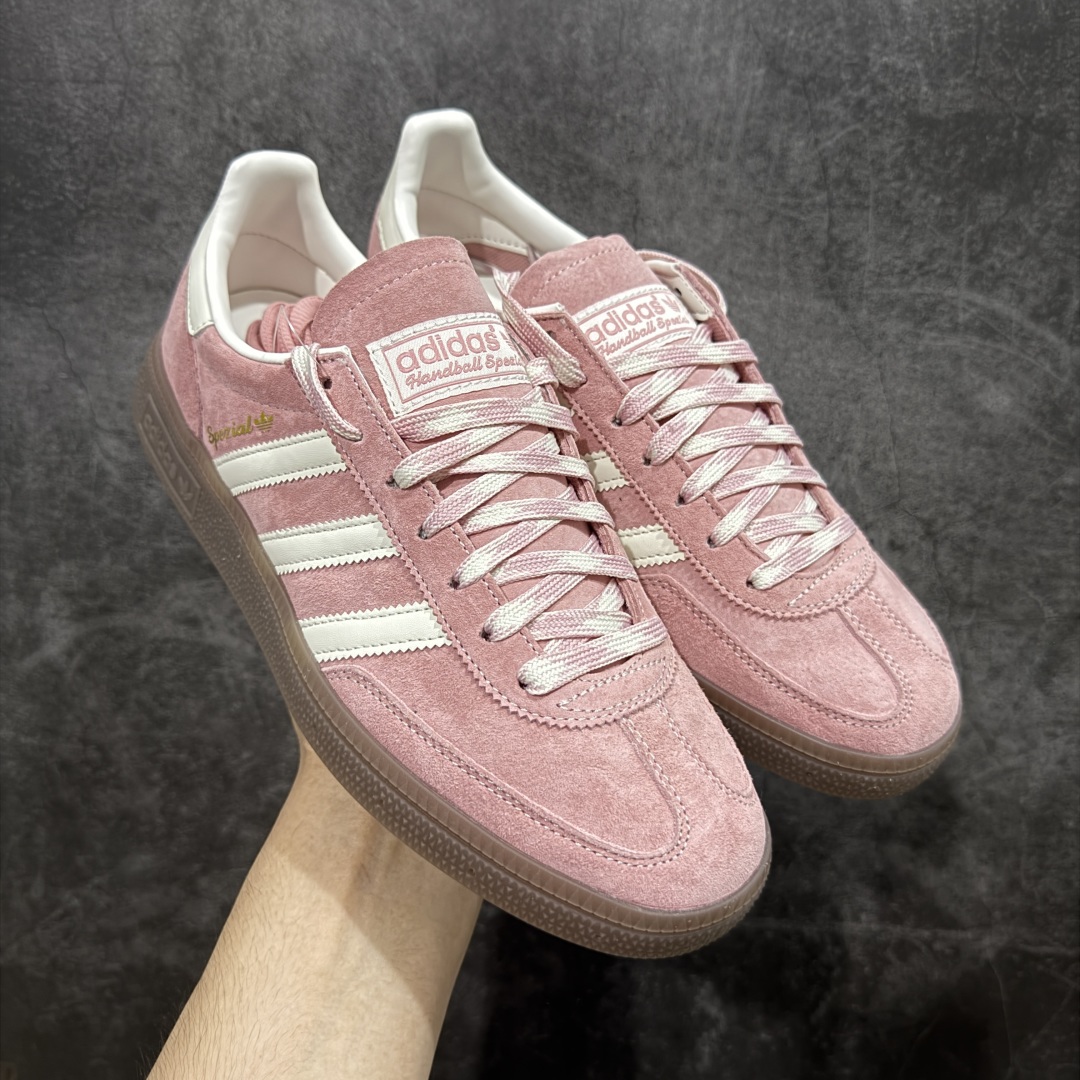 Adidas Originals HANDBALL SPEZIAL  低筒   复古板鞋 德训休闲鞋 波鞋 男鞋 女鞋 粉色 KJ6305