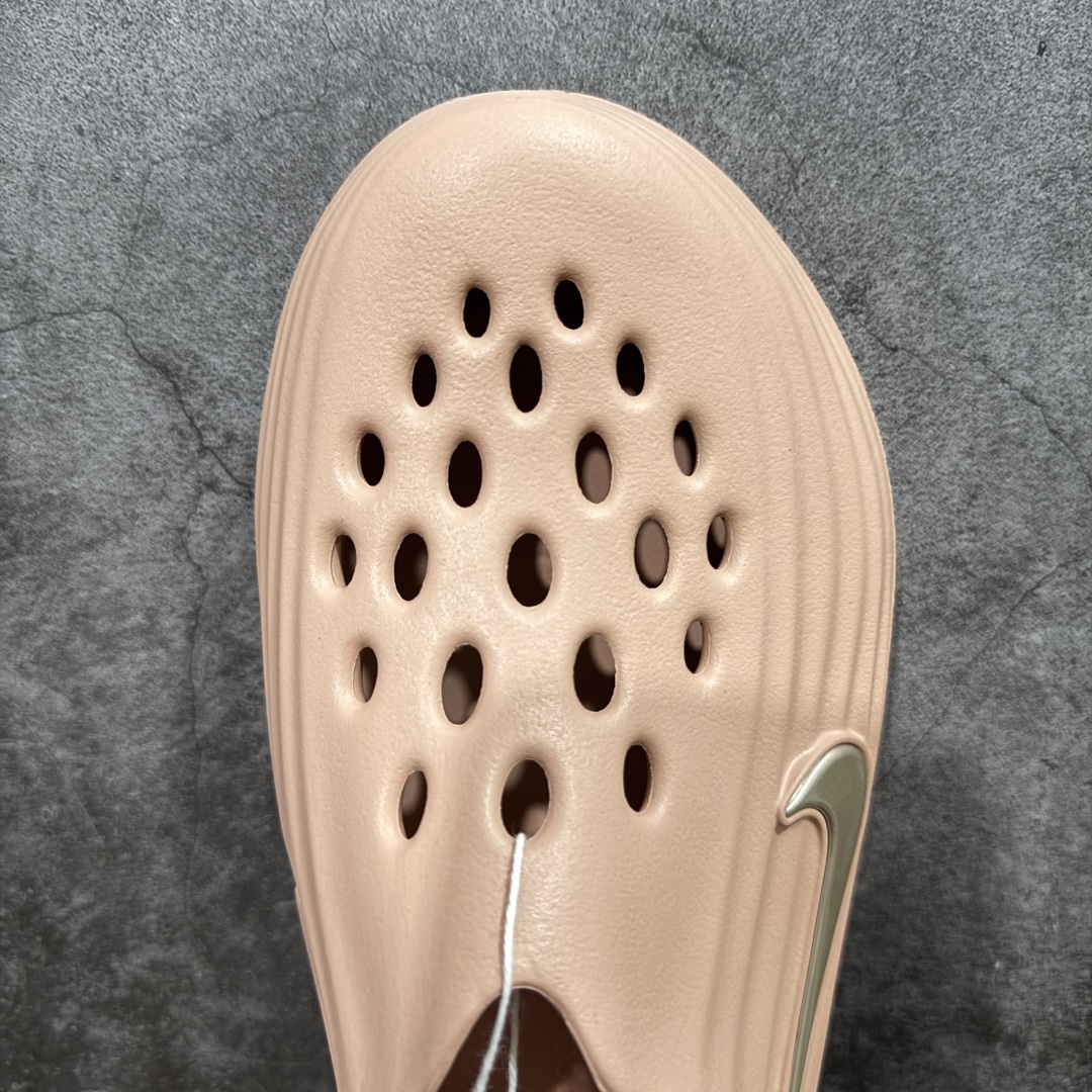 正确复合底 Nike Reactx Rejuven8 洞洞鞋 简约舒适  室外拖鞋 男女同款 玫瑰金 HV5062-602