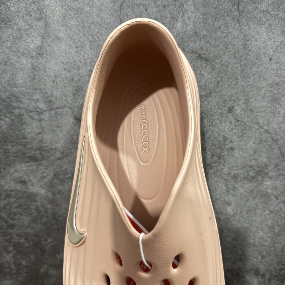 正确复合底 Nike Reactx Rejuven8 洞洞鞋 简约舒适  室外拖鞋 男女同款 玫瑰金 HV5062-602