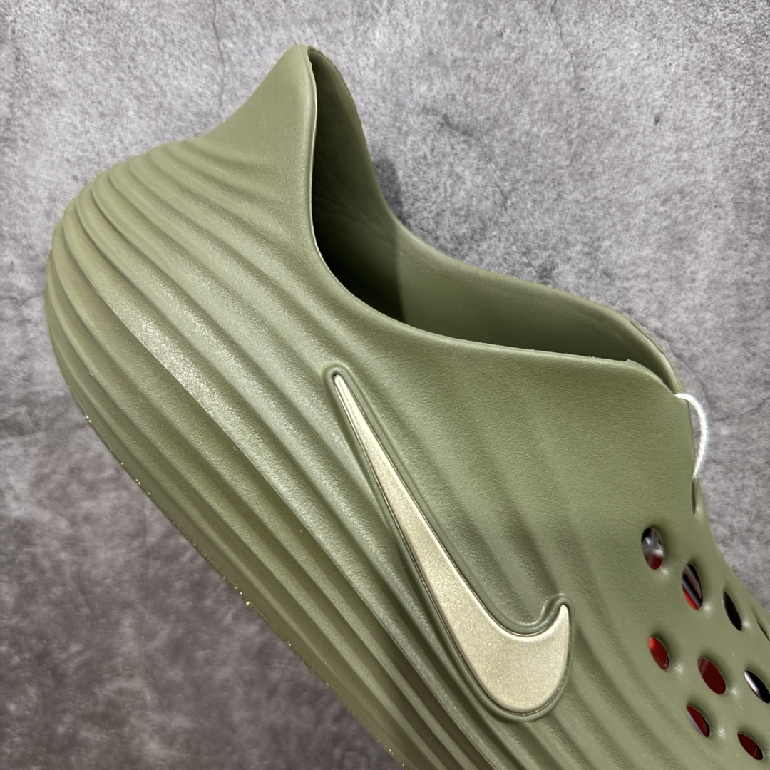 正确复合底 Nike Reactx Rejuven8 洞洞鞋 简约舒适  室外拖鞋 男女同款 军绿HV5060-201