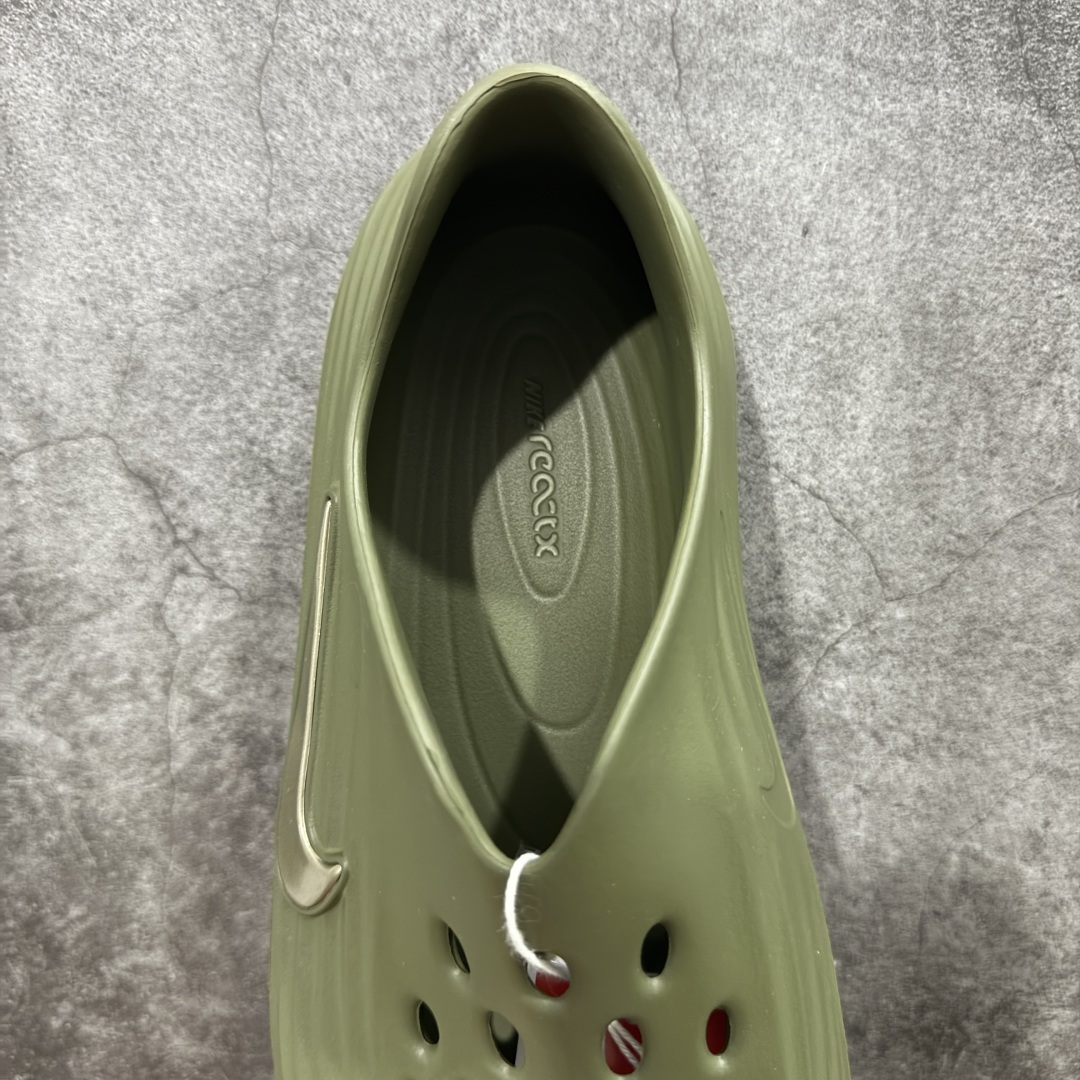 正确复合底 Nike Reactx Rejuven8 洞洞鞋 简约舒适  室外拖鞋 男女同款 军绿HV5060-201