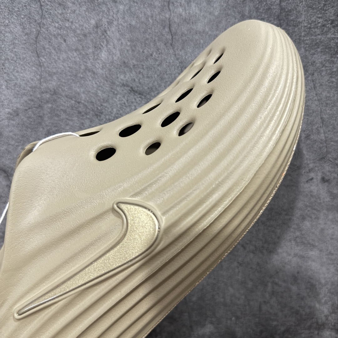 正确复合底 Nike Reactx Rejuven8 洞洞鞋 简约舒适  室外拖鞋 男女同款 卡其色 HV5060-200