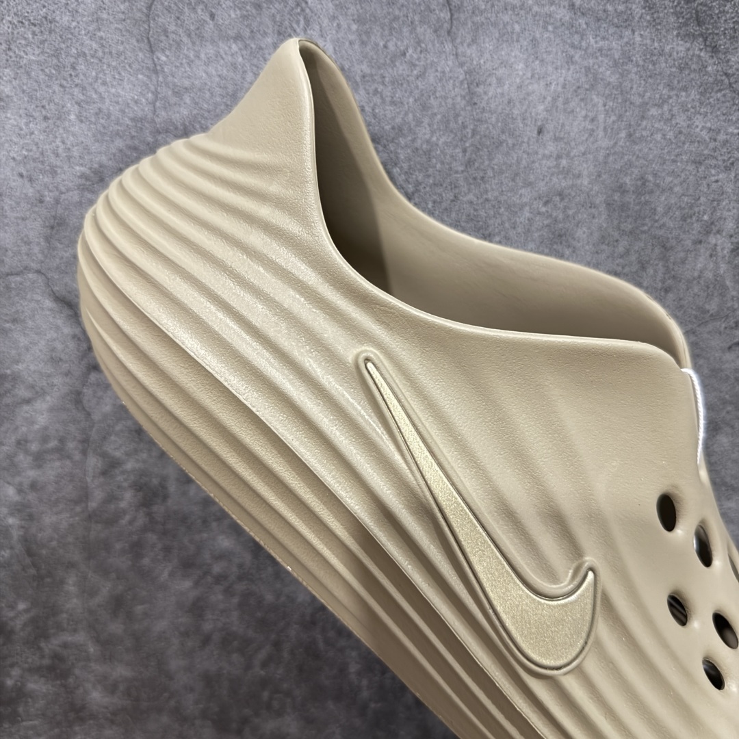 正确复合底 Nike Reactx Rejuven8 洞洞鞋 简约舒适  室外拖鞋 男女同款 卡其色 HV5060-200