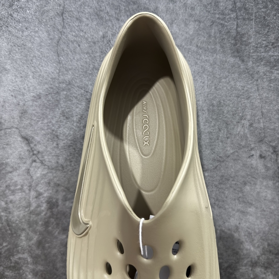 正确复合底 Nike Reactx Rejuven8 洞洞鞋 简约舒适  室外拖鞋 男女同款 卡其色 HV5060-200