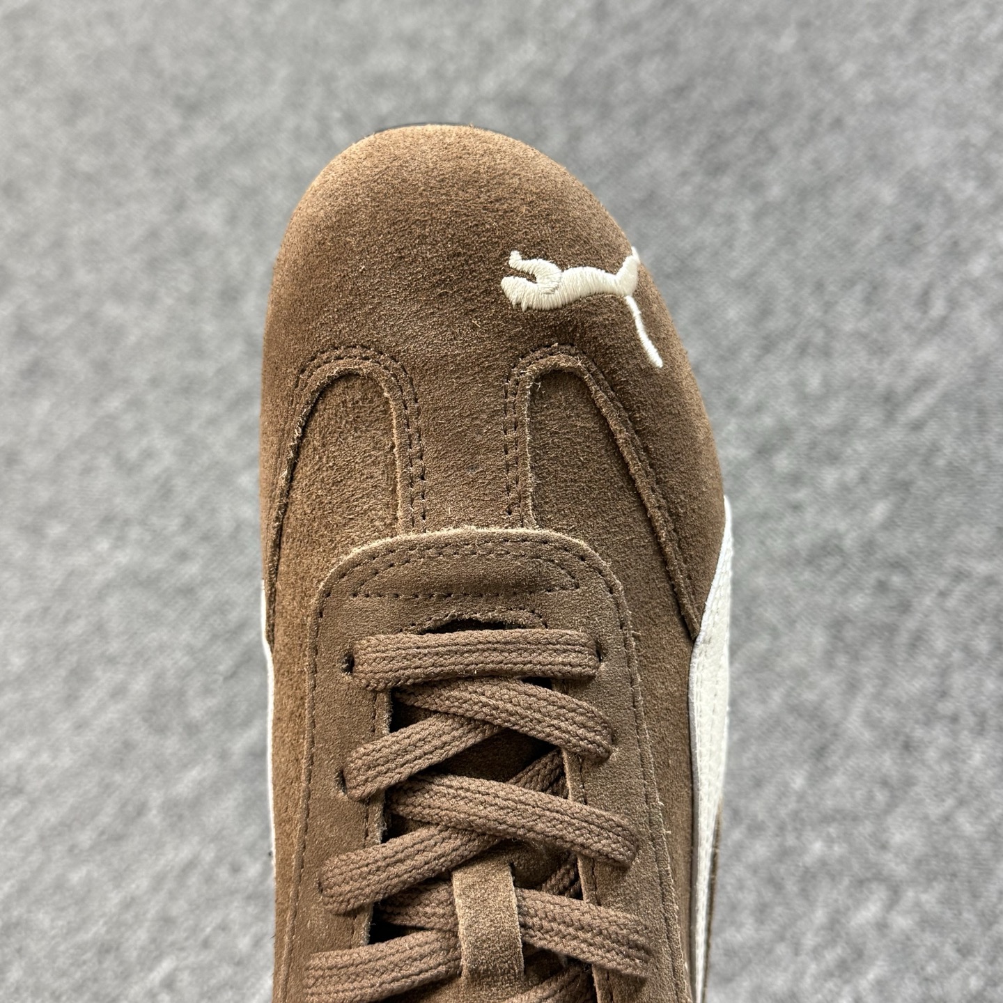 PUMA  Speedcat  圆头系带 二层绒面皮防滑耐磨 低筒 舒适时尚 赛车 跑步鞋 休闲鞋 波鞋 深棕 406329-31