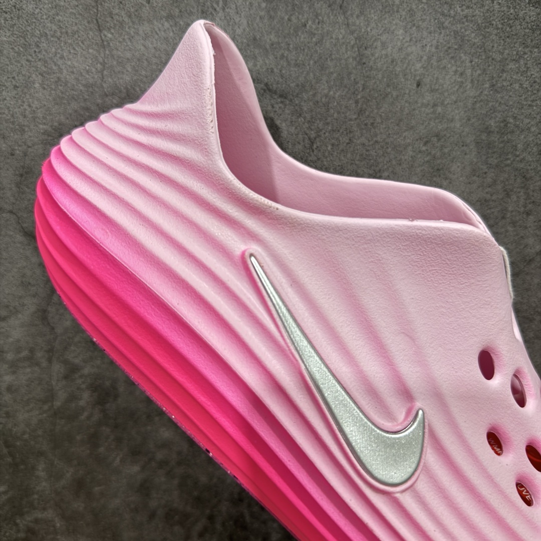 正确复合底 Nike Reactx Rejuven8 洞洞鞋 简约舒适  室外拖鞋 女款  HV5060-402 粉色