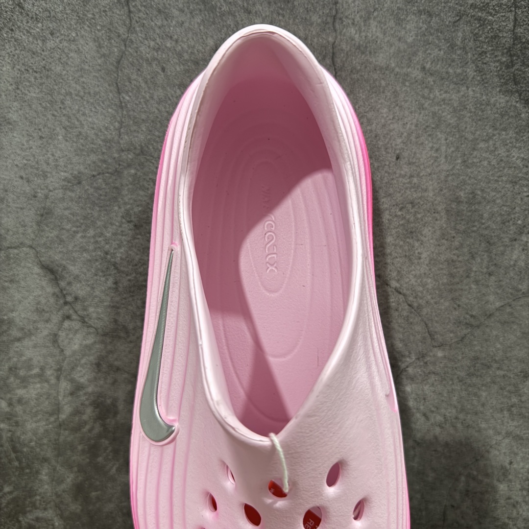 正确复合底 Nike Reactx Rejuven8 洞洞鞋 简约舒适  室外拖鞋 女款  HV5060-402 粉色