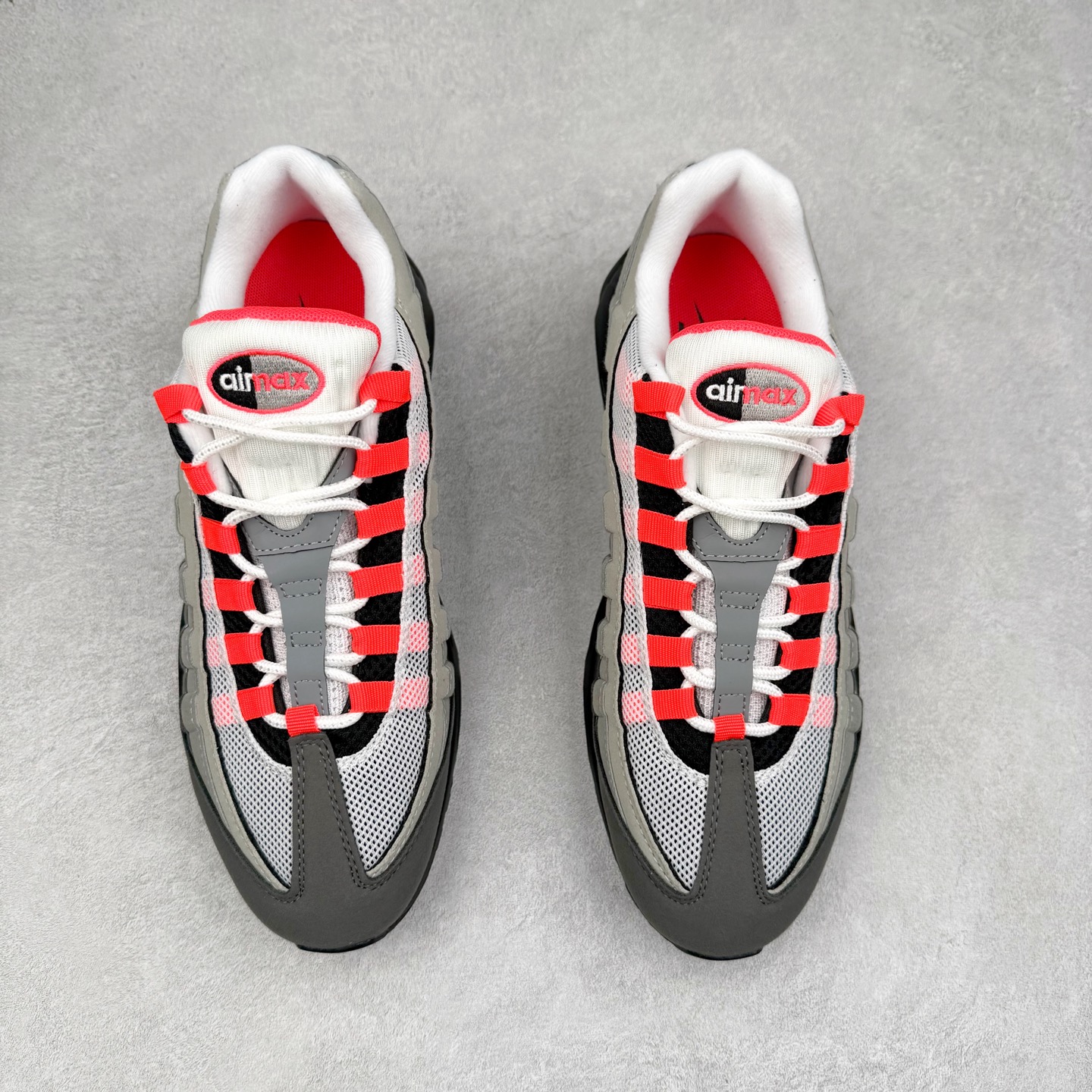 升级最终版 Corteiz Nike Air Max 95  低筒 网布防滑 运动鞋 休闲鞋 球鞋 男鞋 波鞋 灰红AT2865-100 