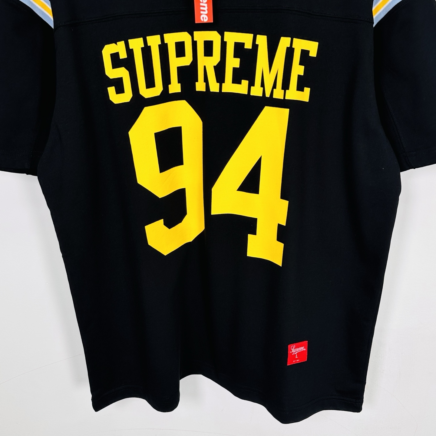 Supreme SS25 WEEK8 Split S/S Footbal Top 拼接图案 95  圆领休闲 印花短袖 T恤   黑色 绿色 SUP-SS25-157