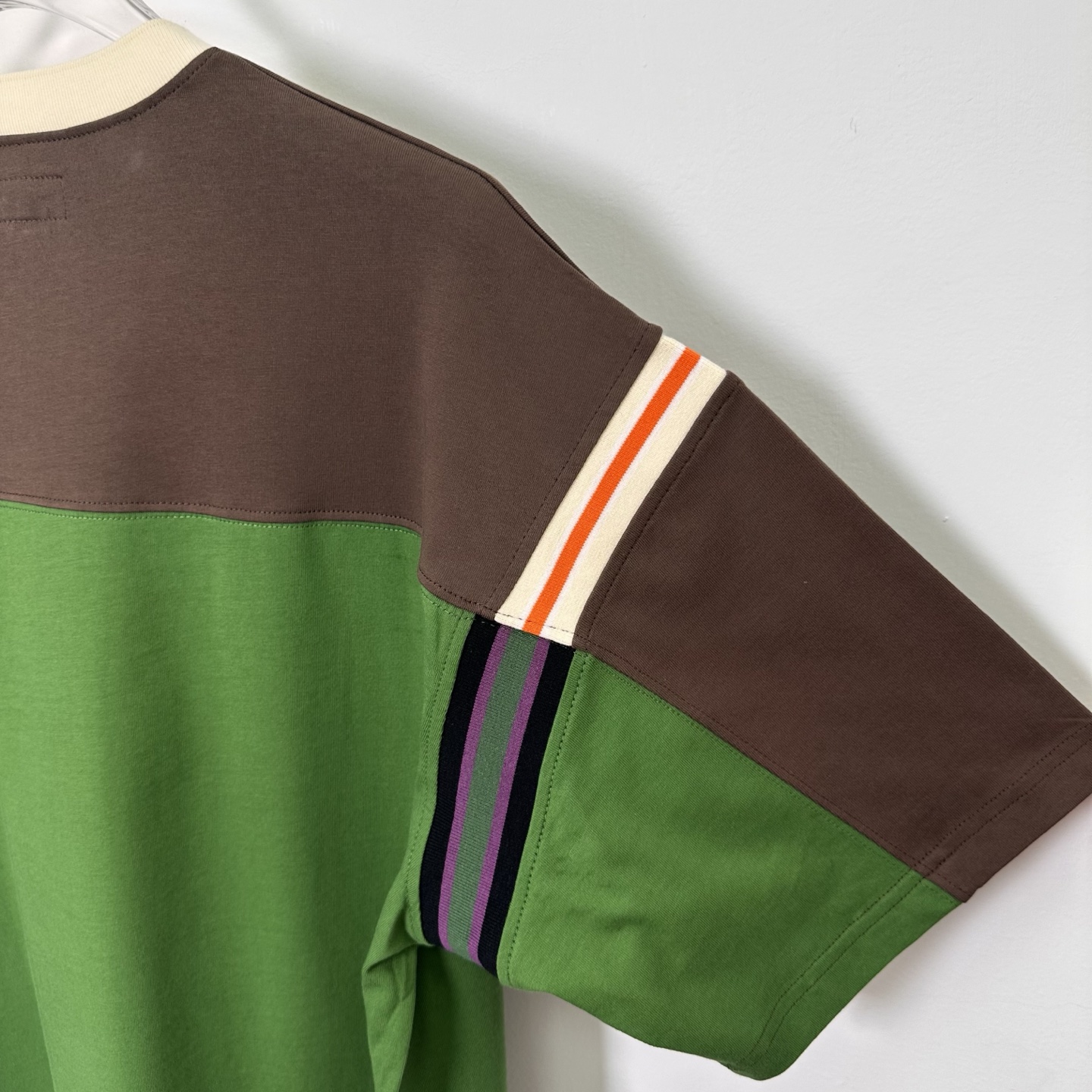 Supreme SS25 WEEK8 Split S/S Footbal Top 拼接图案 95  圆领休闲 印花短袖 T恤   黑色 绿色 SUP-SS25-157