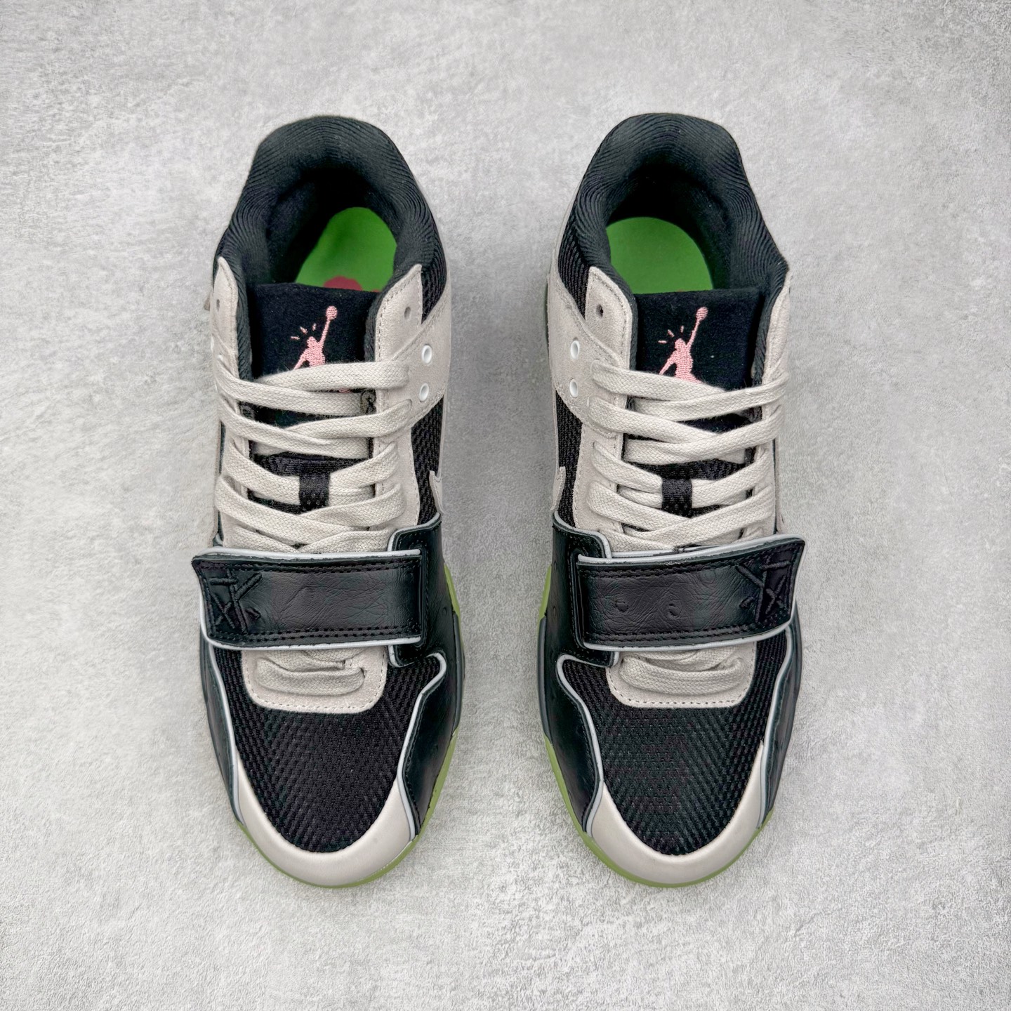 Chase B xTravis Scott xJordan Jumpman Jack 倒钩 联名 魔术贴  板鞋 休闲鞋 防滑耐磨 运动鞋 男鞋 波鞋 荧光绿IH7971-001