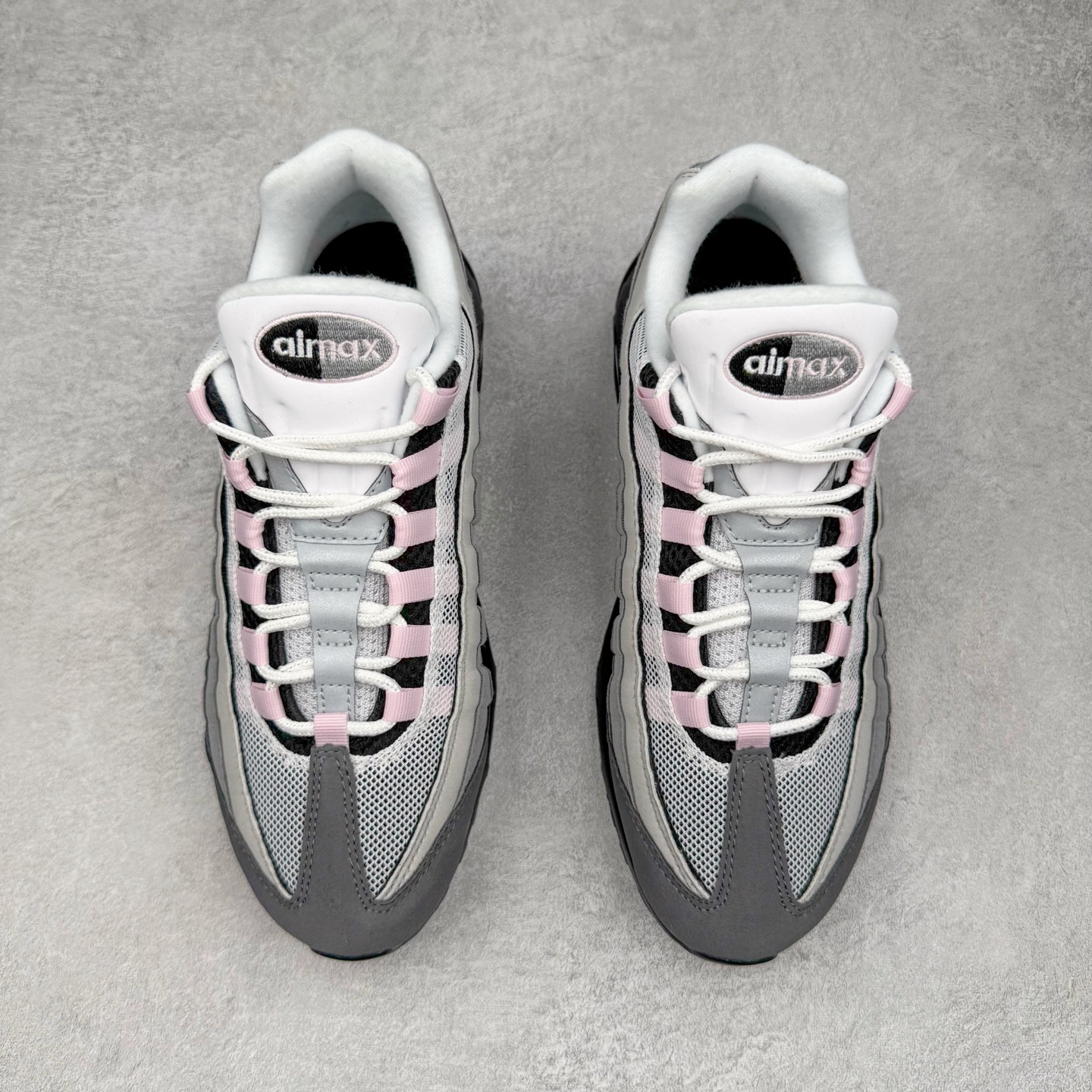 升级最终版 Corteiz Nike Air Max 95  低筒 网布防滑 运动鞋 休闲鞋 球鞋 男鞋 波鞋 灰粉 CJ0588-001