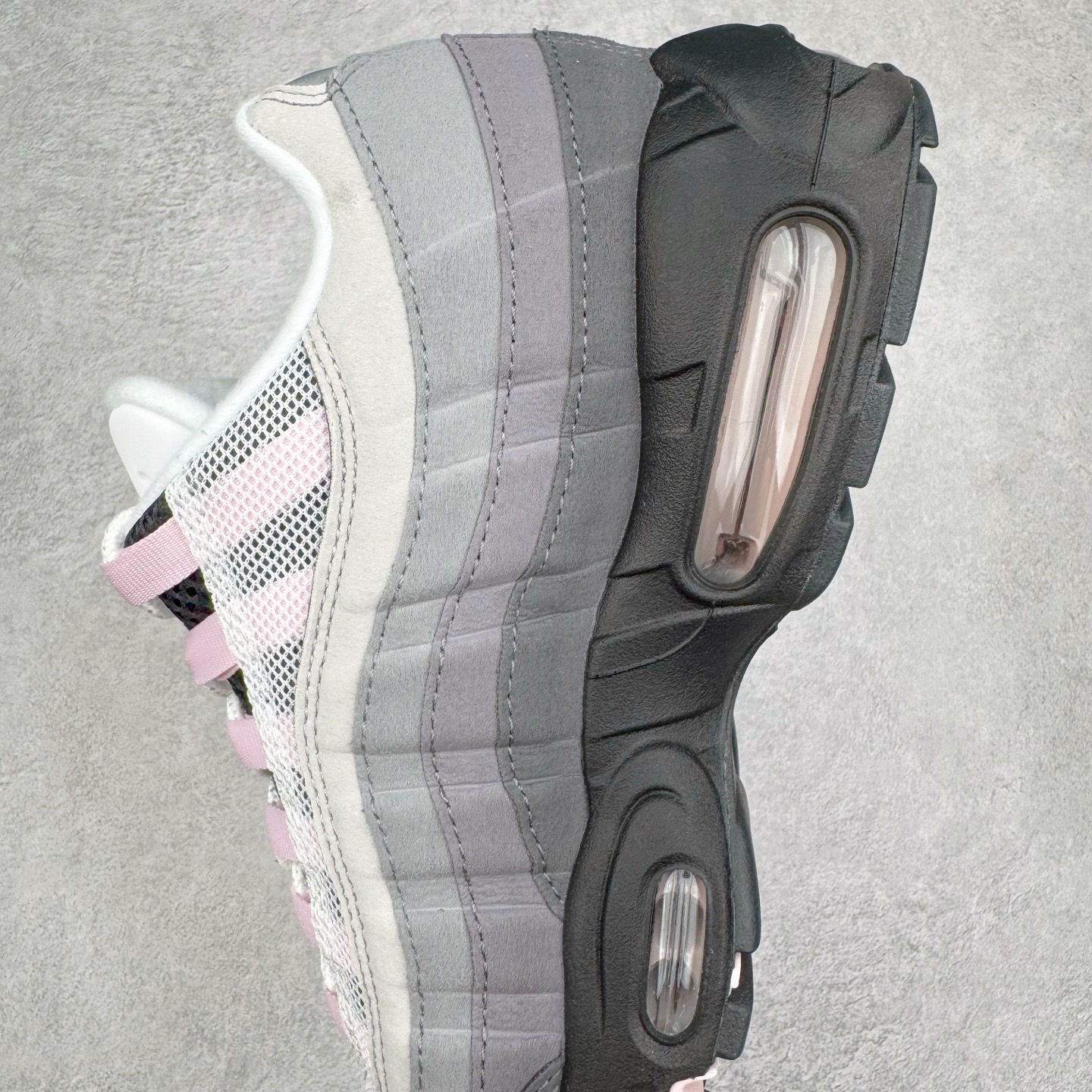 升级最终版 Corteiz Nike Air Max 95  低筒 网布防滑 运动鞋 休闲鞋 球鞋 男鞋 波鞋 灰粉 CJ0588-001