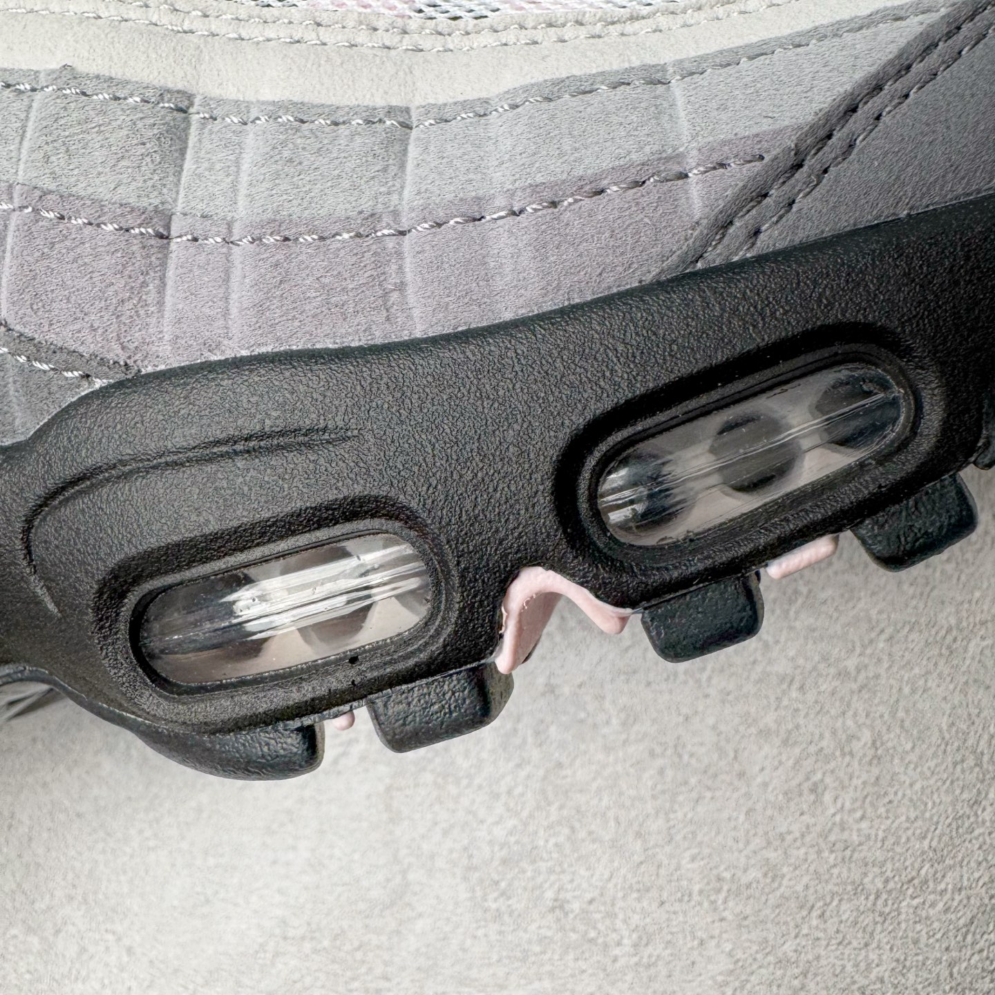 升级最终版 Corteiz Nike Air Max 95  低筒 网布防滑 运动鞋 休闲鞋 球鞋 男鞋 波鞋 灰粉 CJ0588-001