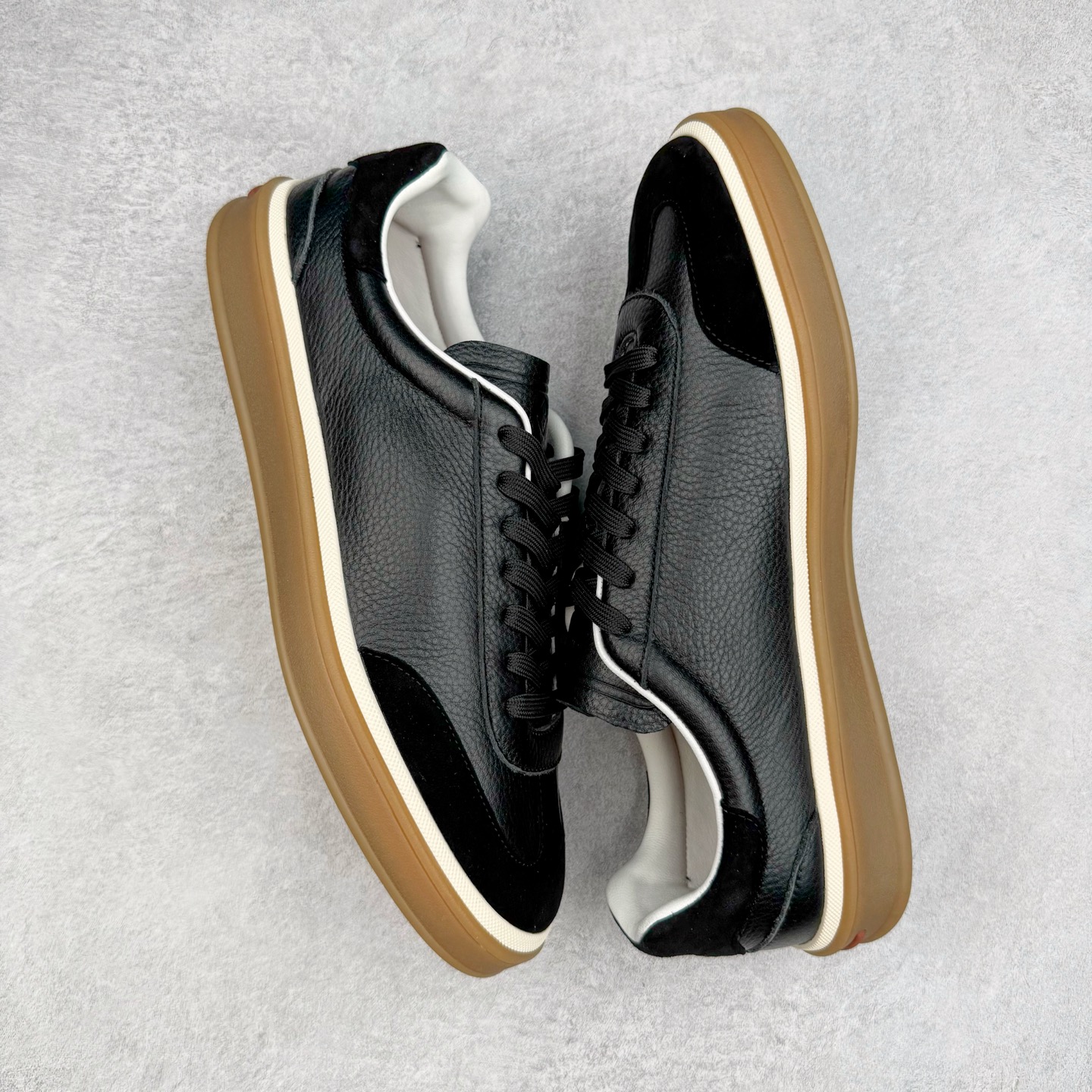 Loro Piana LP 低筒 皮革 德训鞋 休闲鞋 板鞋 女鞋 男鞋 黑色 FAO93348000