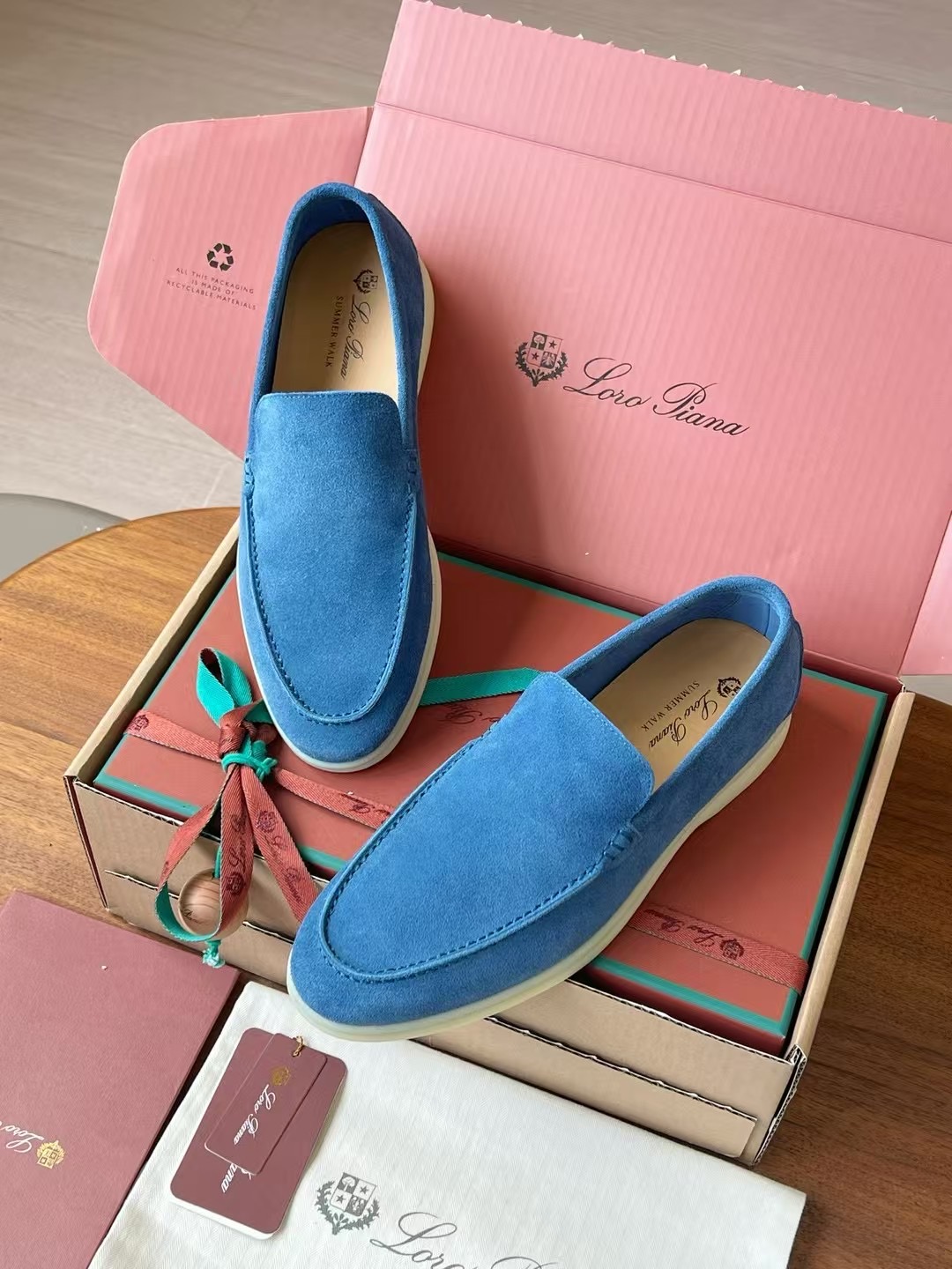 Loro Piana Summer Walk End Walk Low-top Comfortable and casual Men's Shoes麂皮 一脚蹬 运动鞋 波鞋  FAE8124H755