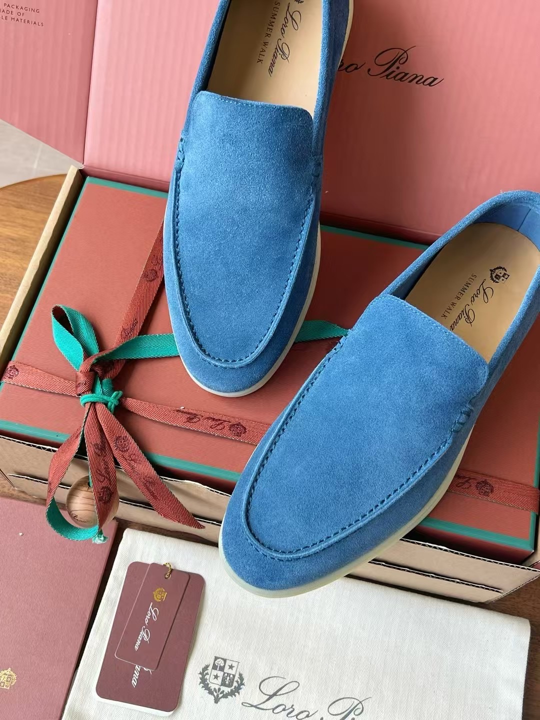 Loro Piana Summer Walk End Walk Low-top Comfortable and casual Men's Shoes麂皮 一脚蹬 运动鞋 波鞋  FAE8124H755