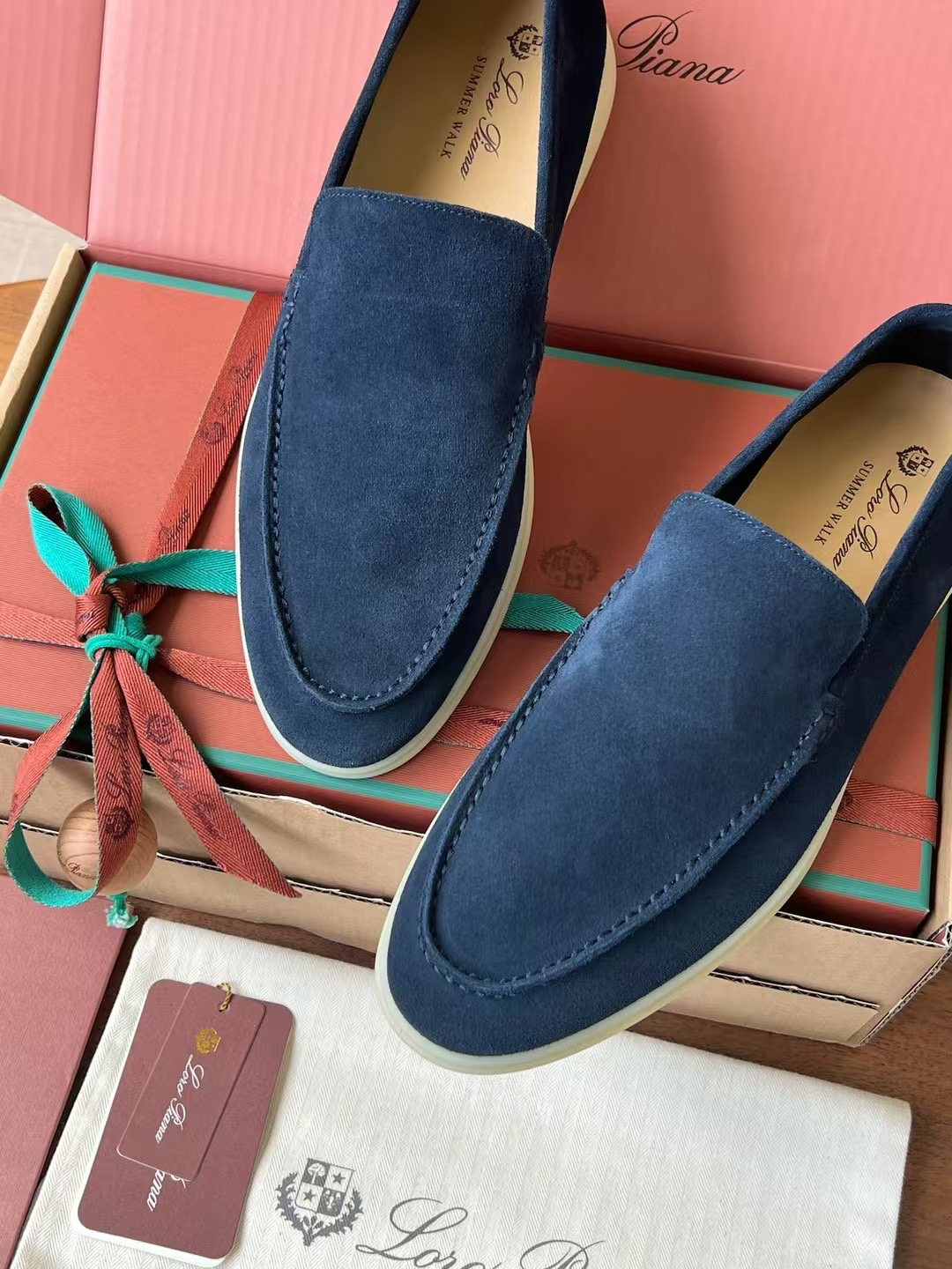 Loro Piana Summer Walk End Walk Low-top Comfortable and casual Men's Shoes麂皮 一脚蹬 运动鞋 波鞋  FAE8124H755