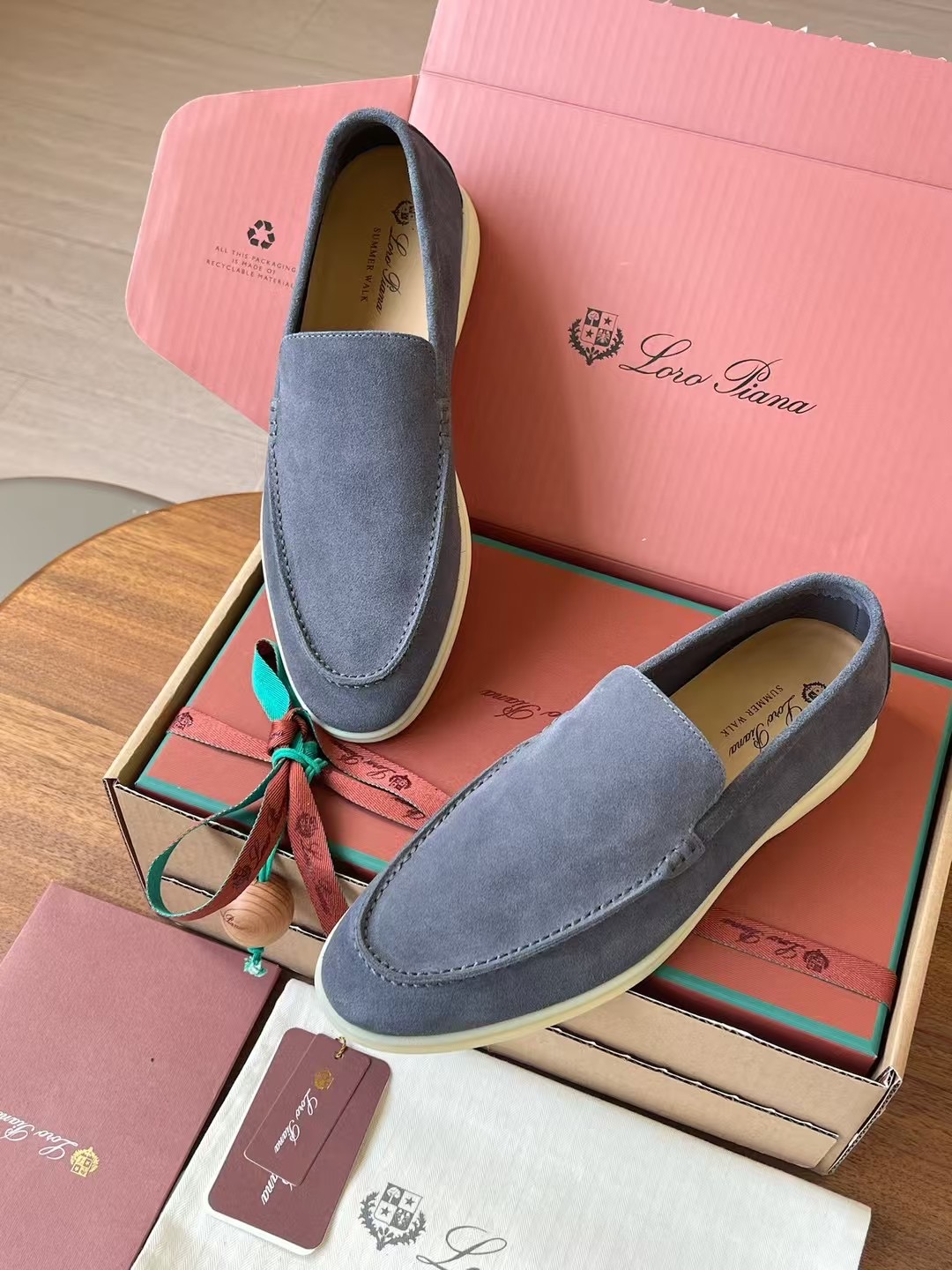 Loro Piana Summer Walk End Walk Low-top Comfortable and casual Men's Shoes麂皮 一脚蹬 运动鞋 波鞋  FAE8124H755