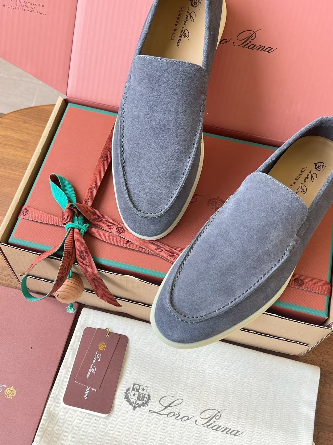 Loro Piana Summer Walk End Walk Low-top Comfortable and casual Men's Shoes麂皮 一脚蹬 运动鞋 波鞋  FAE8124H755