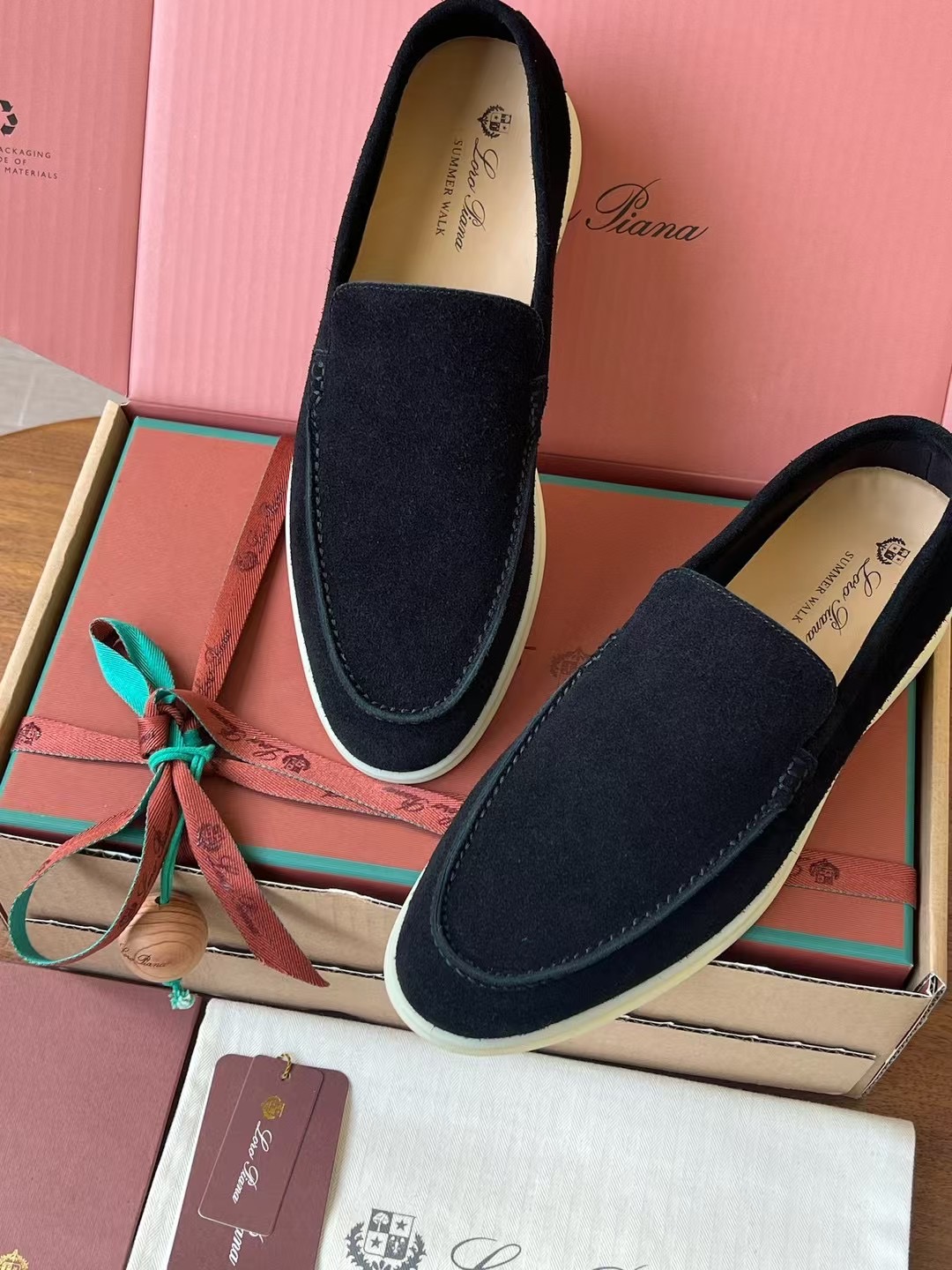 Loro Piana Summer Walk End Walk Low-top Comfortable and casual Men's Shoes麂皮 一脚蹬 运动鞋 波鞋  FAE8124H755