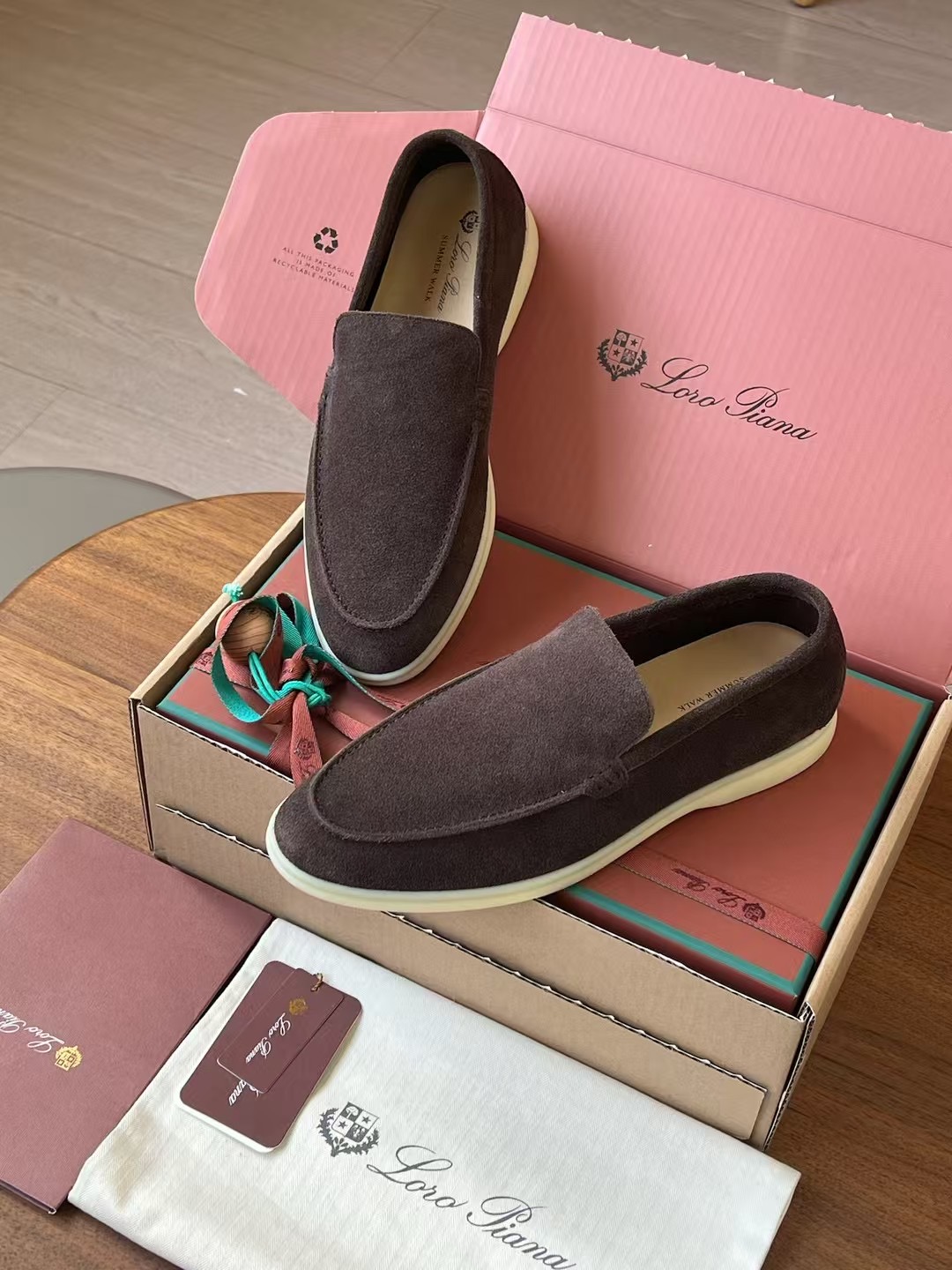 Loro Piana Summer Walk End Walk Low-top Comfortable and casual Men's Shoes麂皮 一脚蹬 运动鞋 波鞋  FAE8124H755