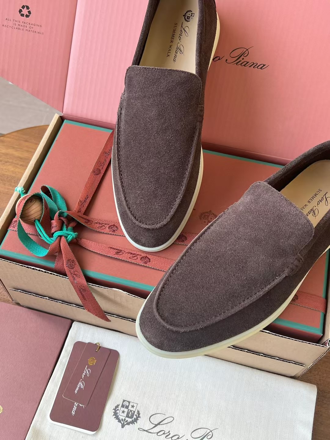 Loro Piana Summer Walk End Walk Low-top Comfortable and casual Men's Shoes麂皮 一脚蹬 运动鞋 波鞋  FAE8124H755