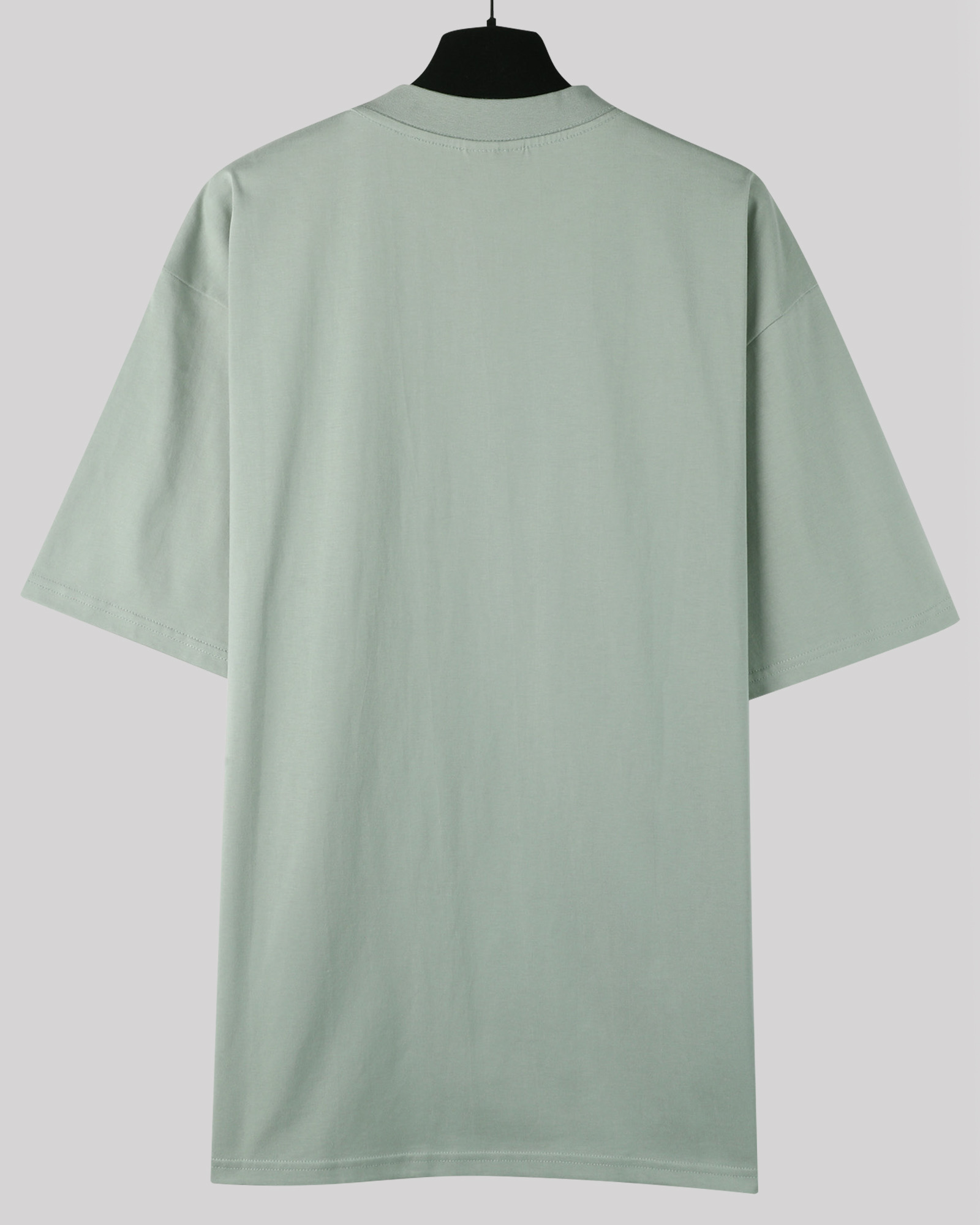 Balenciaga 巴黎世家 双B字母logo 印花短袖 T恤 圆领 短款 夏季 绿色A5 764235TSVU43421