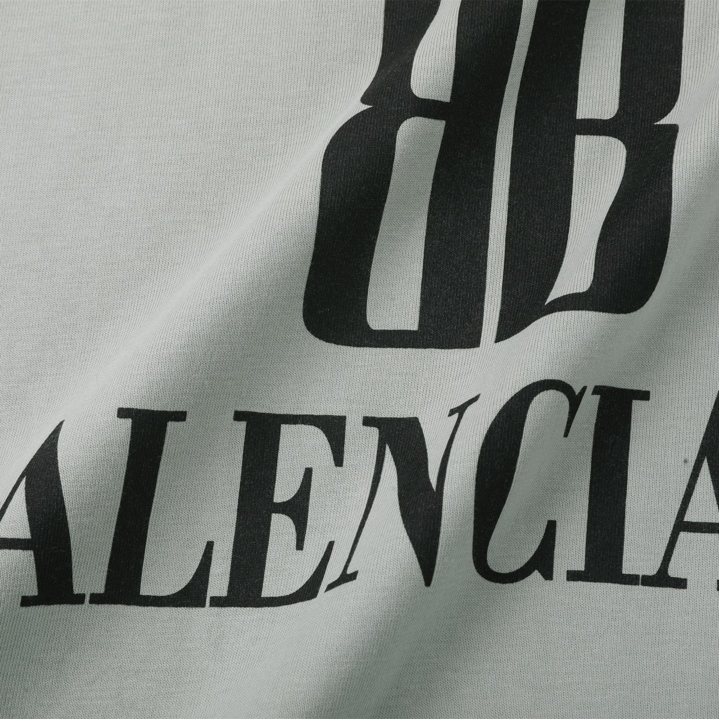 Balenciaga 巴黎世家 双B字母logo 印花短袖 T恤 圆领 短款 夏季 绿色A5 764235TSVU43421