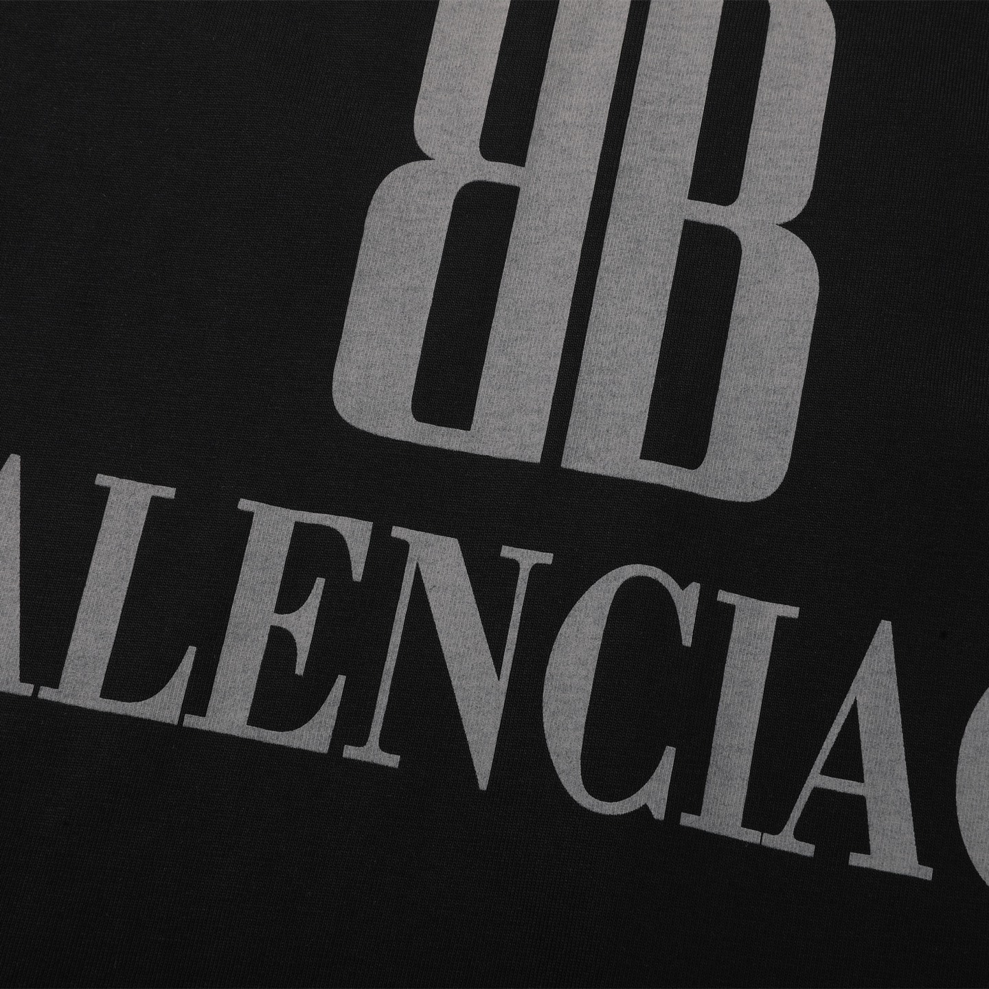 Balenciaga 巴黎世家 双B字母logo 印花短袖 T恤 圆领 短款 夏季 黑色A5  764235TSVU41083