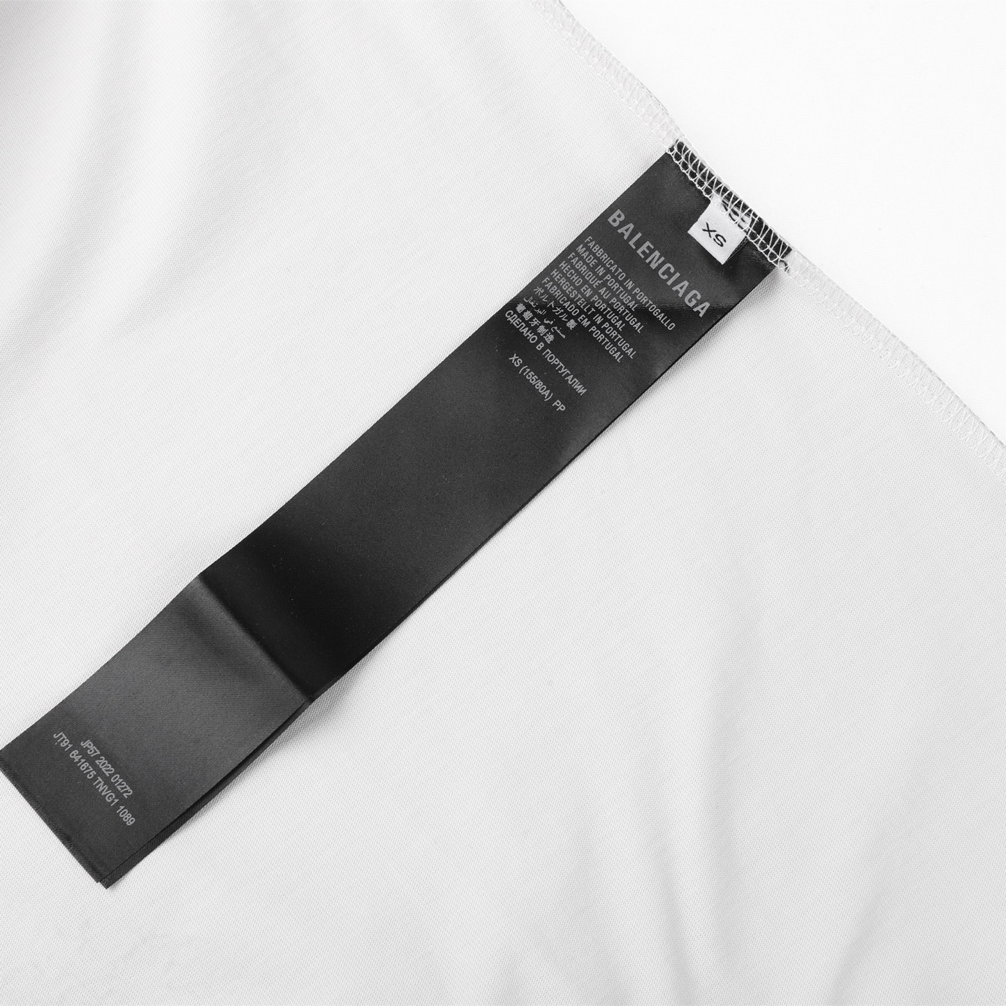 Balenciaga 巴黎世家 双B字母logo 印花短袖 T恤 圆领 短款 夏季 白色A5  764235TSVU49012