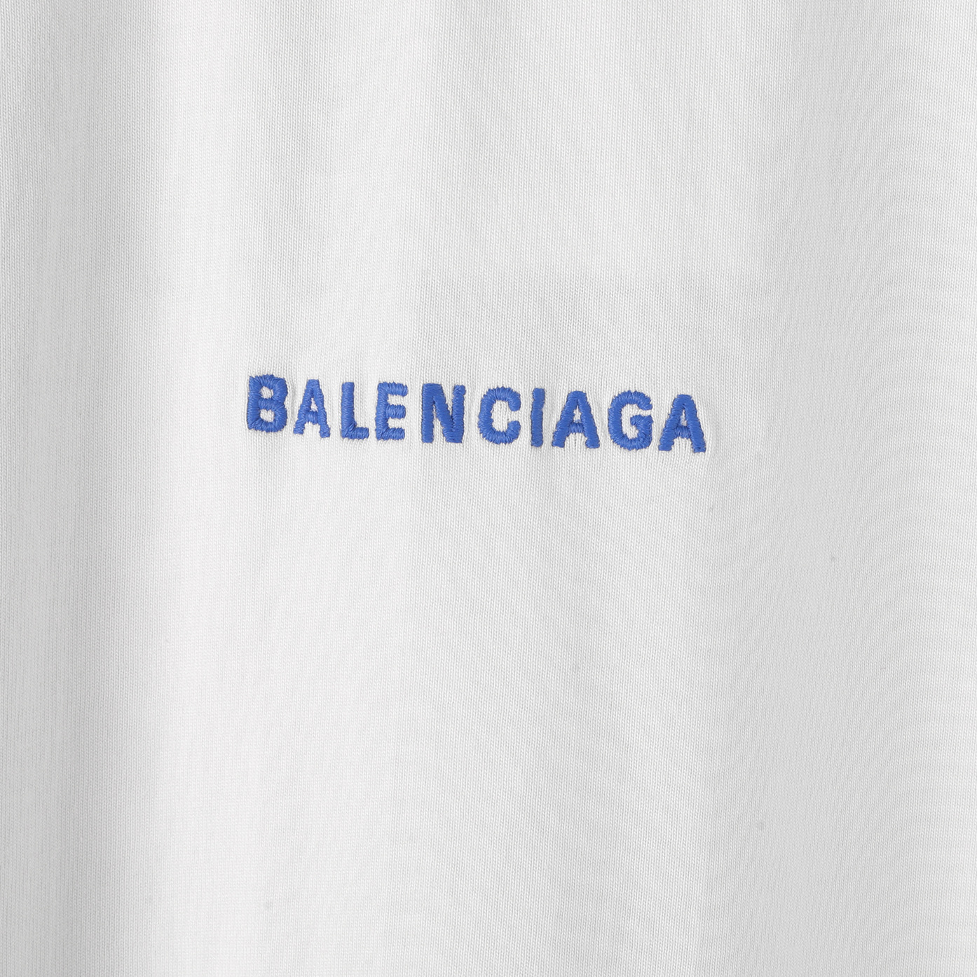 Balenciaga 巴黎世家 前后刺绣 印花短袖 T恤 圆领 短款 夏季 白色A5  764235TSVO98016