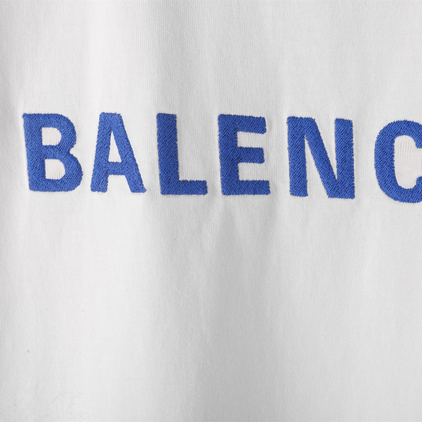 Balenciaga 巴黎世家 前后刺绣 印花短袖 T恤 圆领 短款 夏季 白色A5  764235TSVO98016