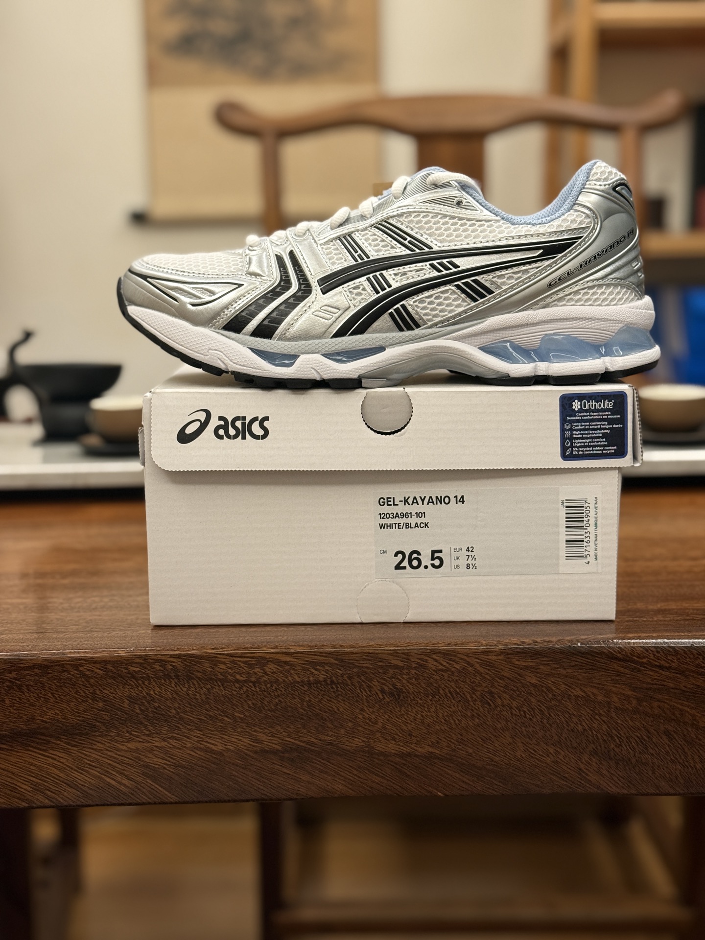 jjjjound ASICS GEL-KAYANO K14 亚瑟士  低筒 减震 户外机能 运动鞋 跑步鞋  休闲鞋 板鞋 波鞋 男女同款 白海军蓝 1203A961-101